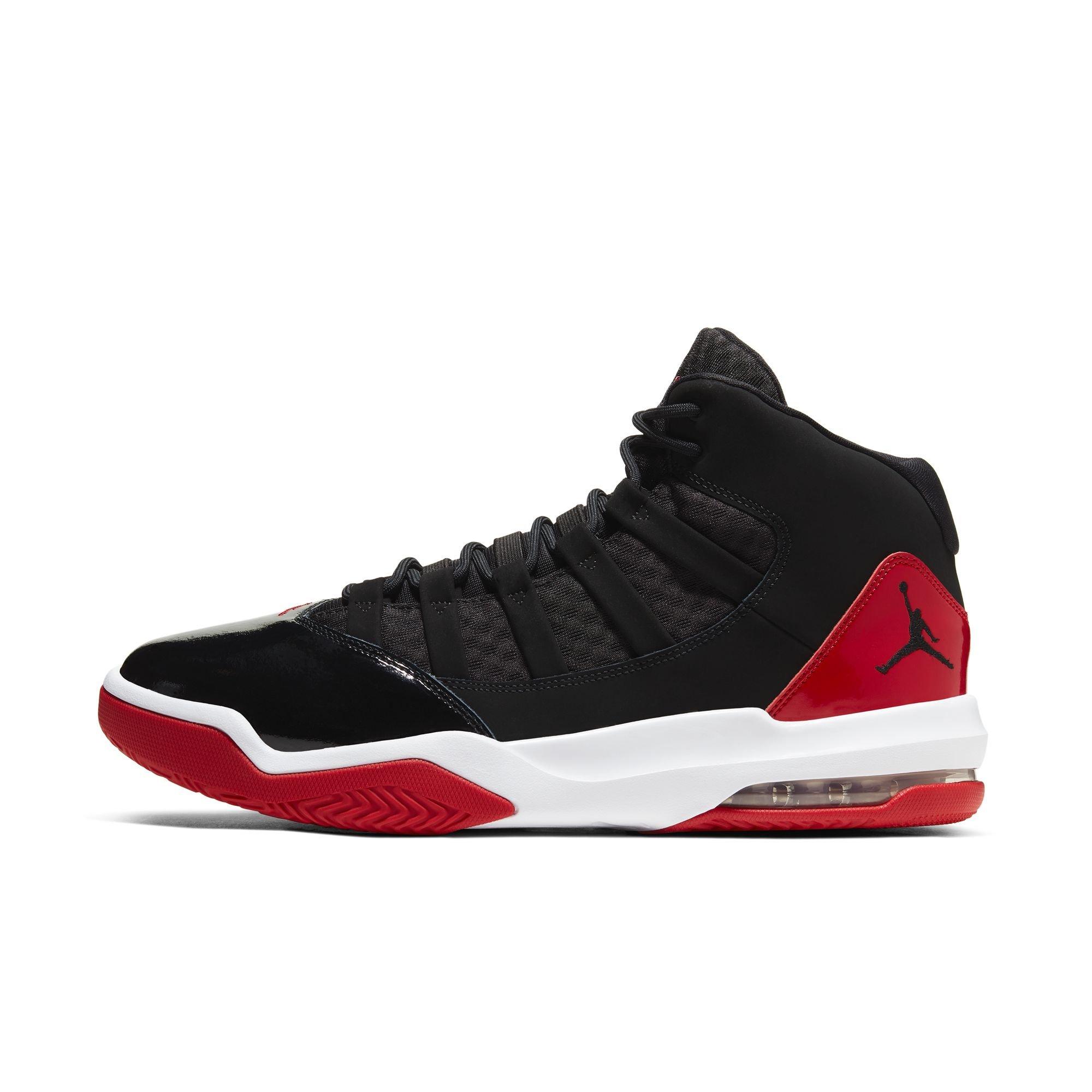 Jordan Max Aura "Black/Gym Red/White" Men's Shoe - BLACK/RED/WHITE Thumbnail View 3