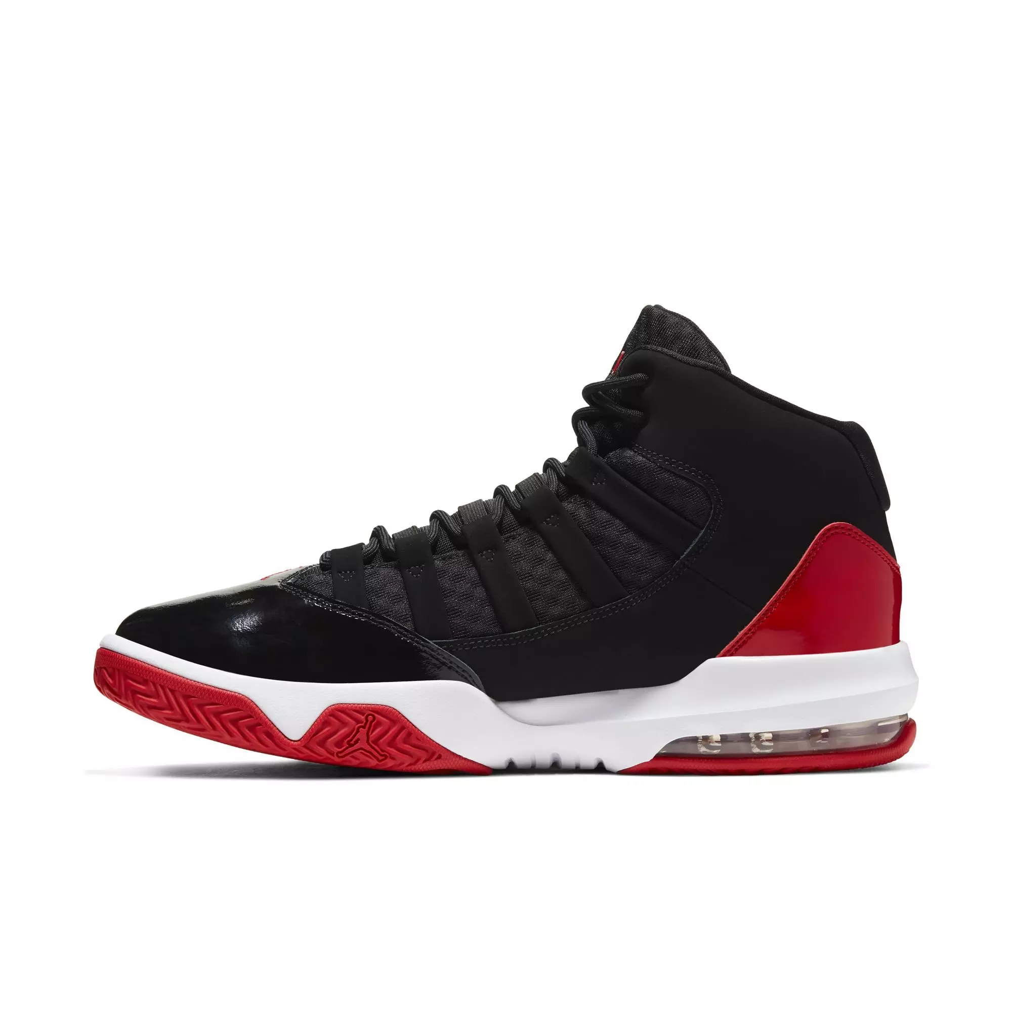 Jordan Max Aura "Black/Gym Red/White" Men's Shoe - BLACK/RED/WHITE