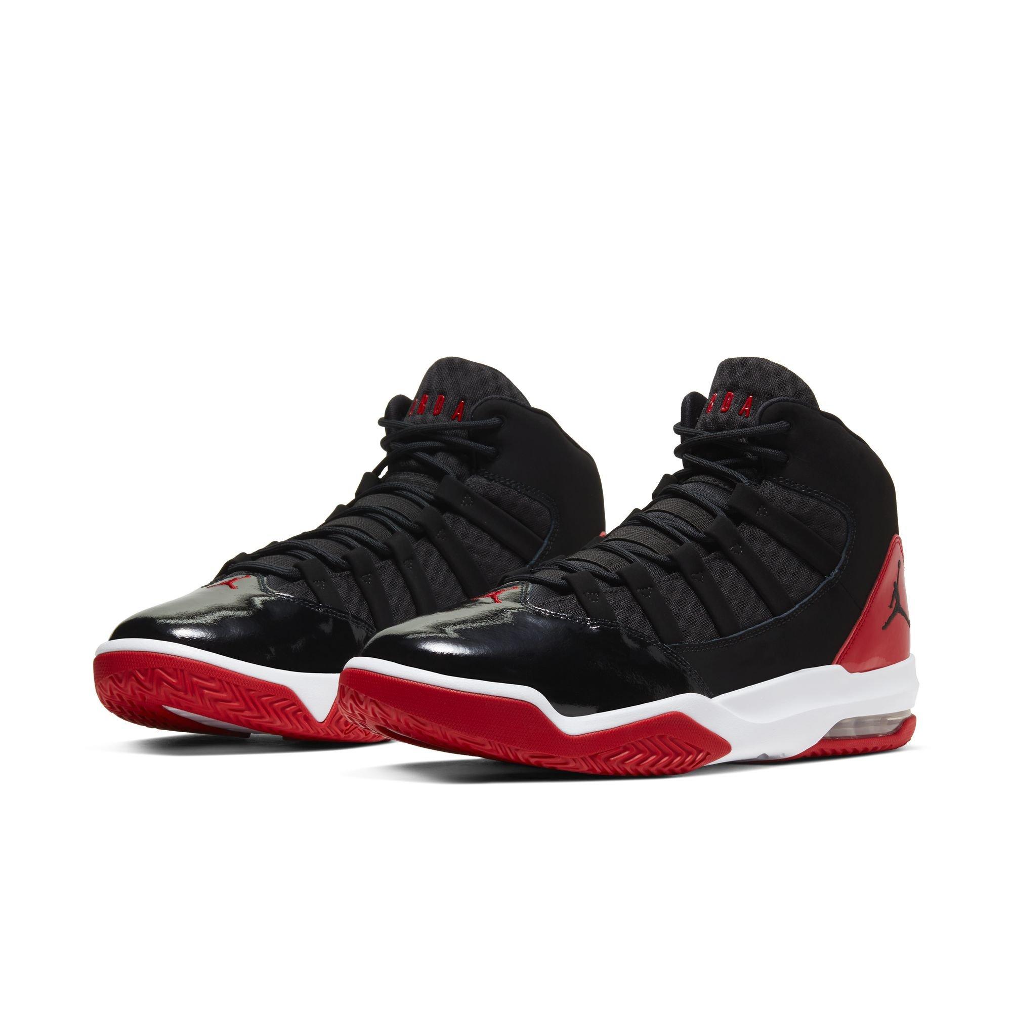 Jordan Max Aura "Black/Gym Red/White" Men's Shoe - BLACK/RED/WHITE Thumbnail View 5