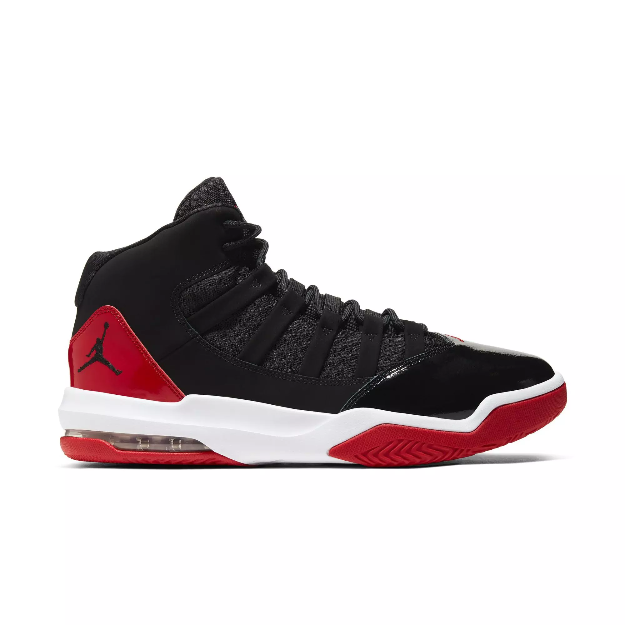 Jordan Max Aura "Black/Gym Red/White" Men's Shoe - BLACK/RED/WHITE