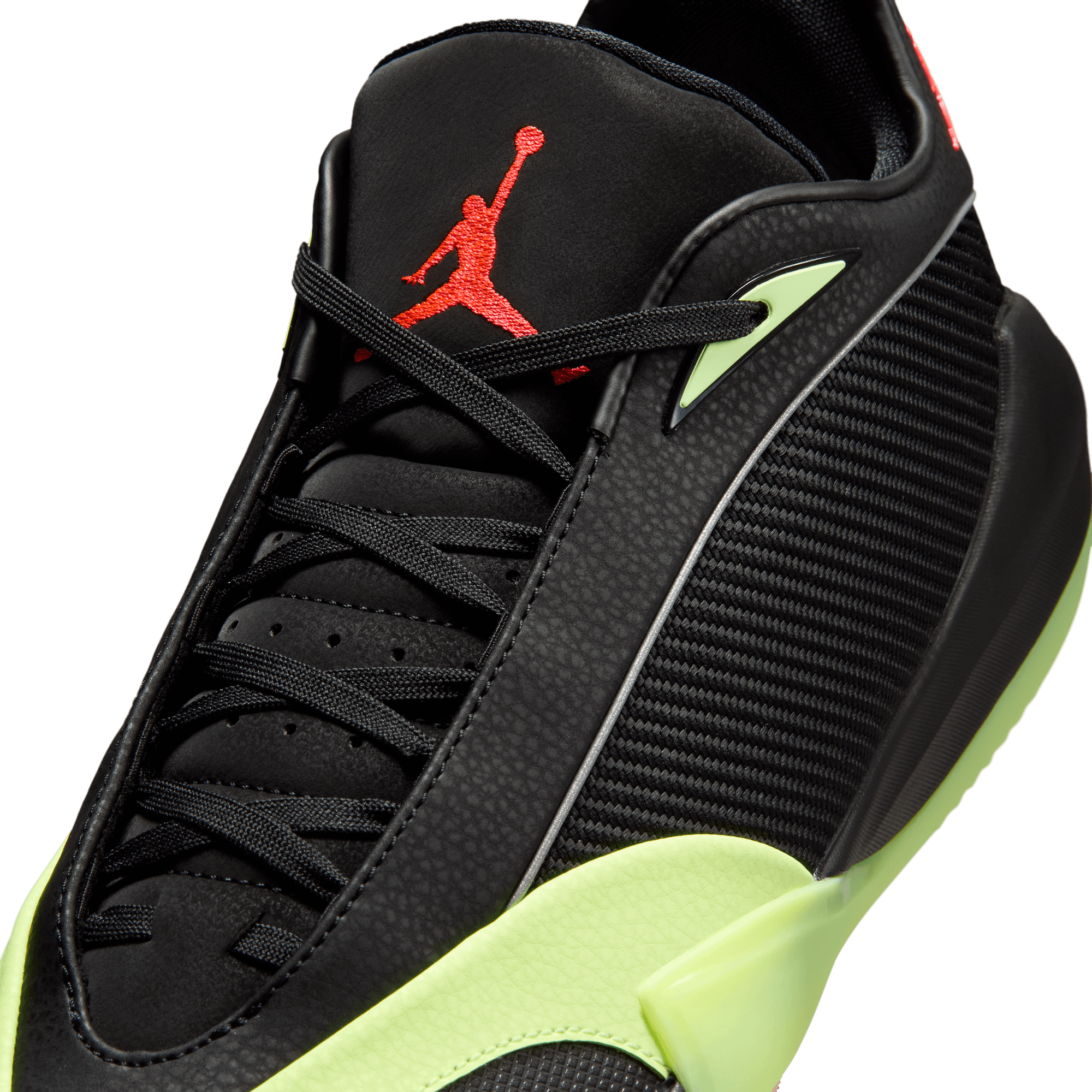 Jordan Triangle "Barely Volt" Men's Basketball Shoe - BLACK/INFRARED 23/BARELY VOLT Thumbnail View 10