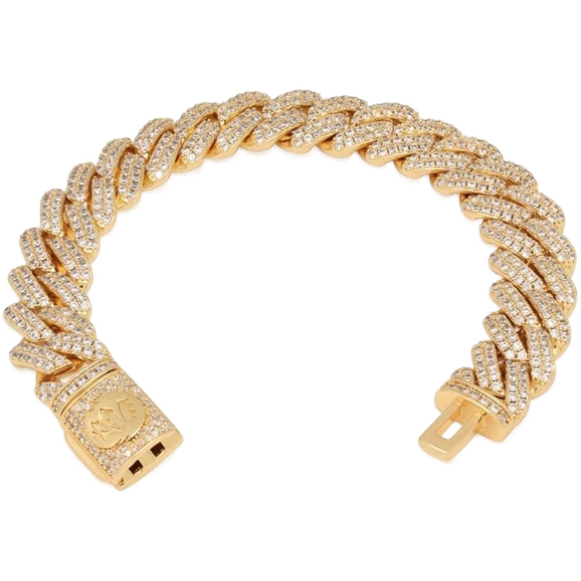 King Ice Iced Diamond Cut Miami Cuban 12mm Braclet - GOLD Thumbnail View 2