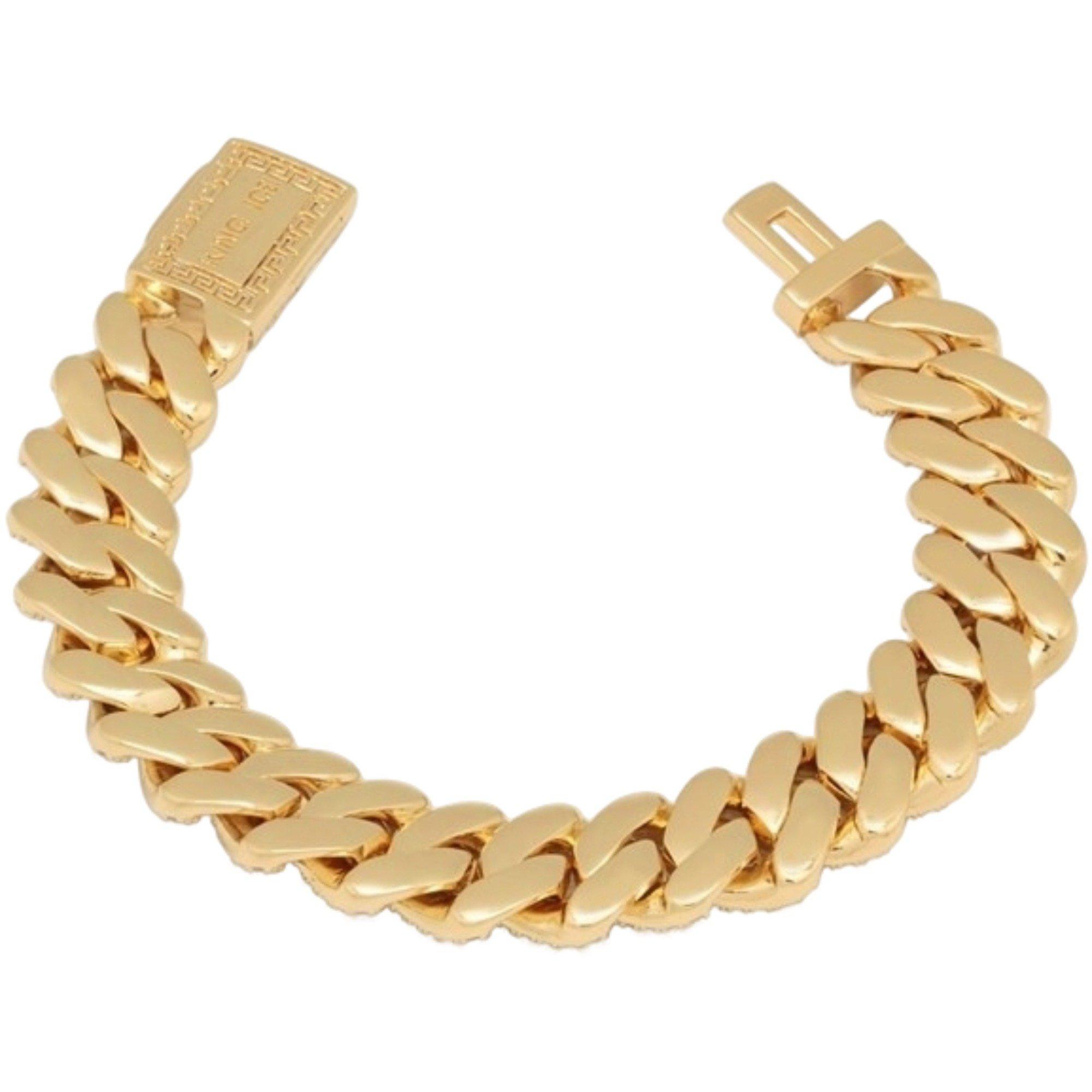 King Ice Iced Diamond Cut Miami Cuban 12mm Braclet - GOLD Thumbnail View 3