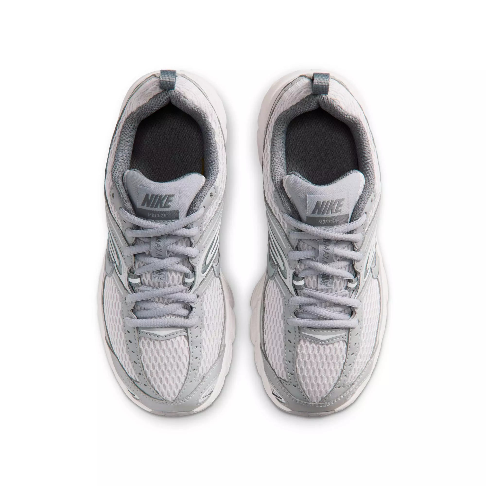 Nike Air Max Moto 2K "Wolf Grey/Vast Grey/Cool Grey" Grade School Girls' Shoe - SILVER