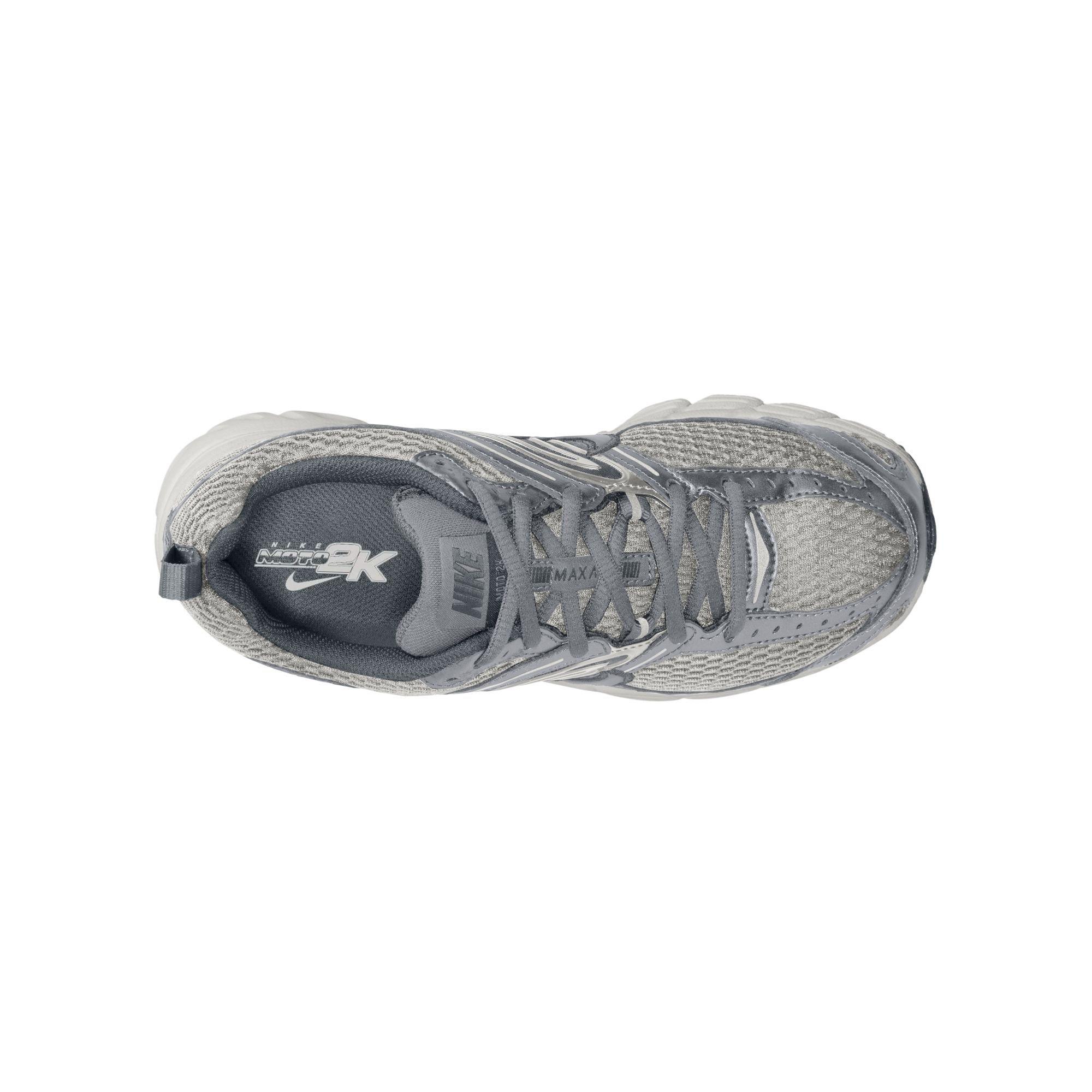 Nike Air Max Moto 2K "Wolf Grey/Vast Grey/Cool Grey" Grade School Girls' Shoe - SILVER Thumbnail View 8