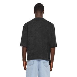 Upscale Men's Acid Washed Box Crop Tee - Black