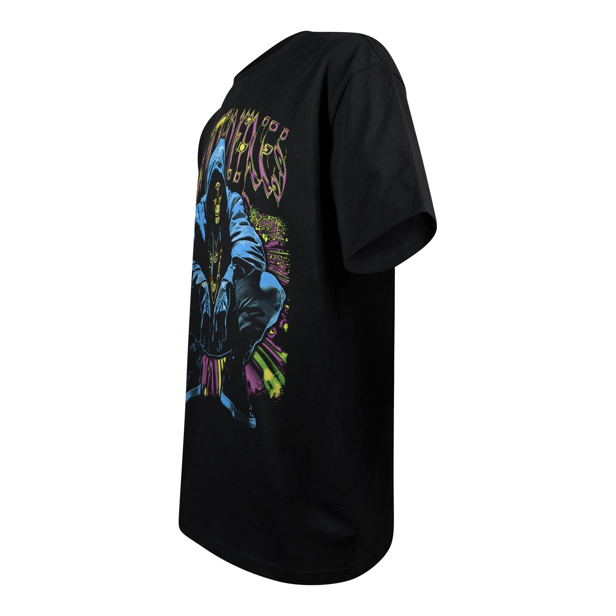 Forgotten Faces Men's Mardi Gras Hooded Skull Tee - Black - BLACK Thumbnail View 3