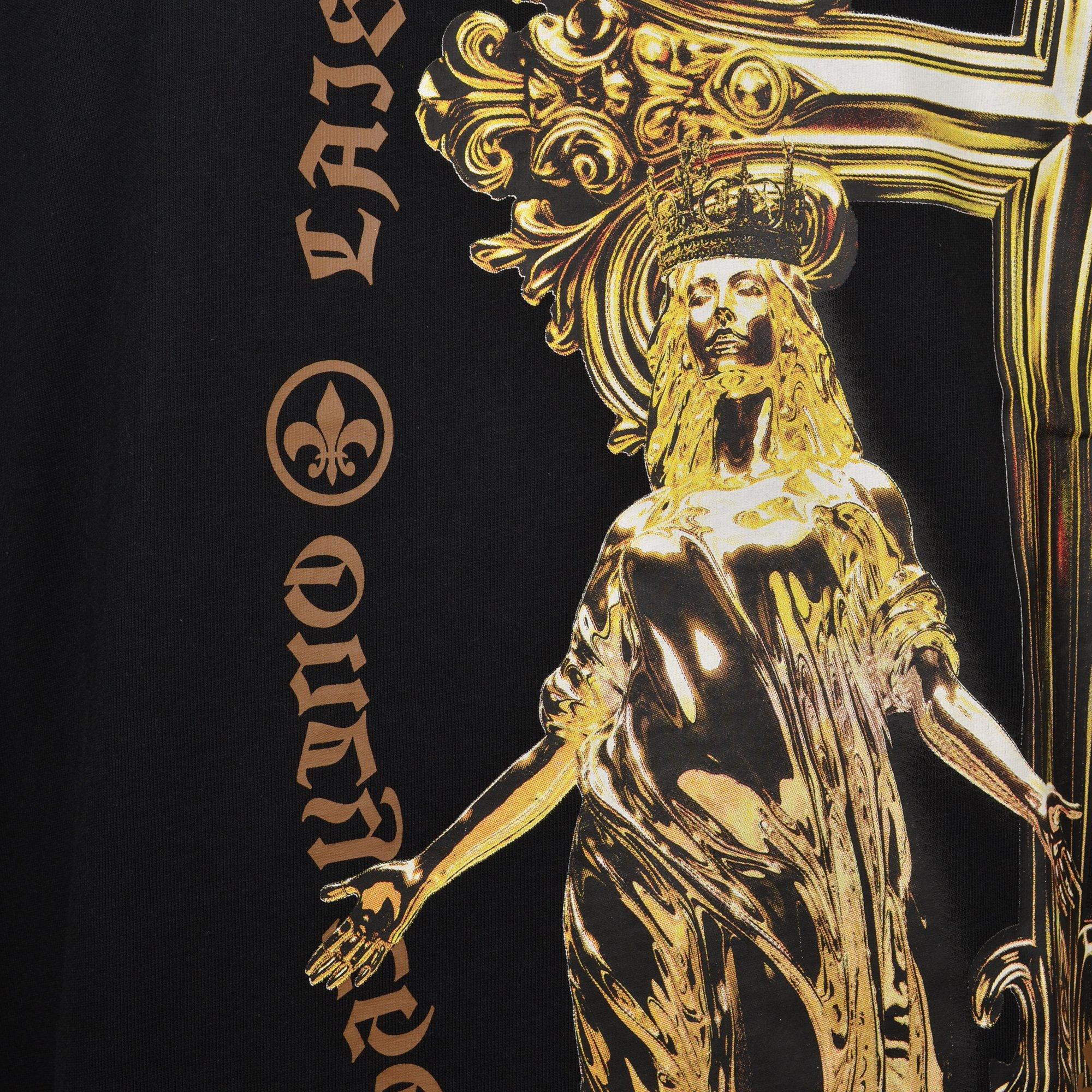 Forgotten Faces Men's Gold Ornate Cross Tee - Black - BLACK Thumbnail View 4