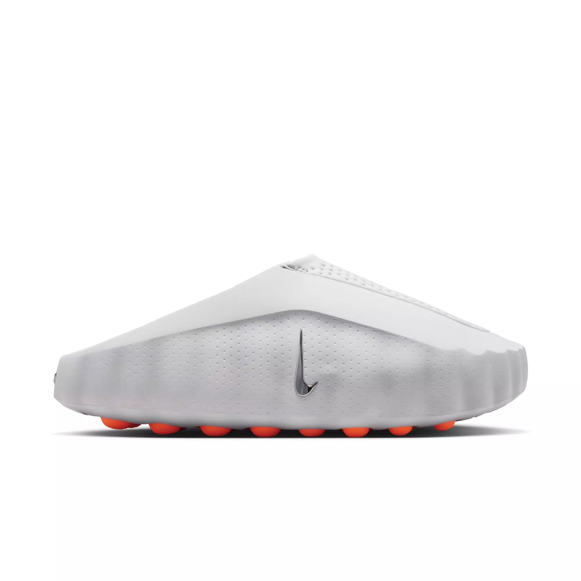Nike Mind 001 Pregame "Lt Smoke Grey/Chrome/Photon Dust" Men's Mule - GREY/RED