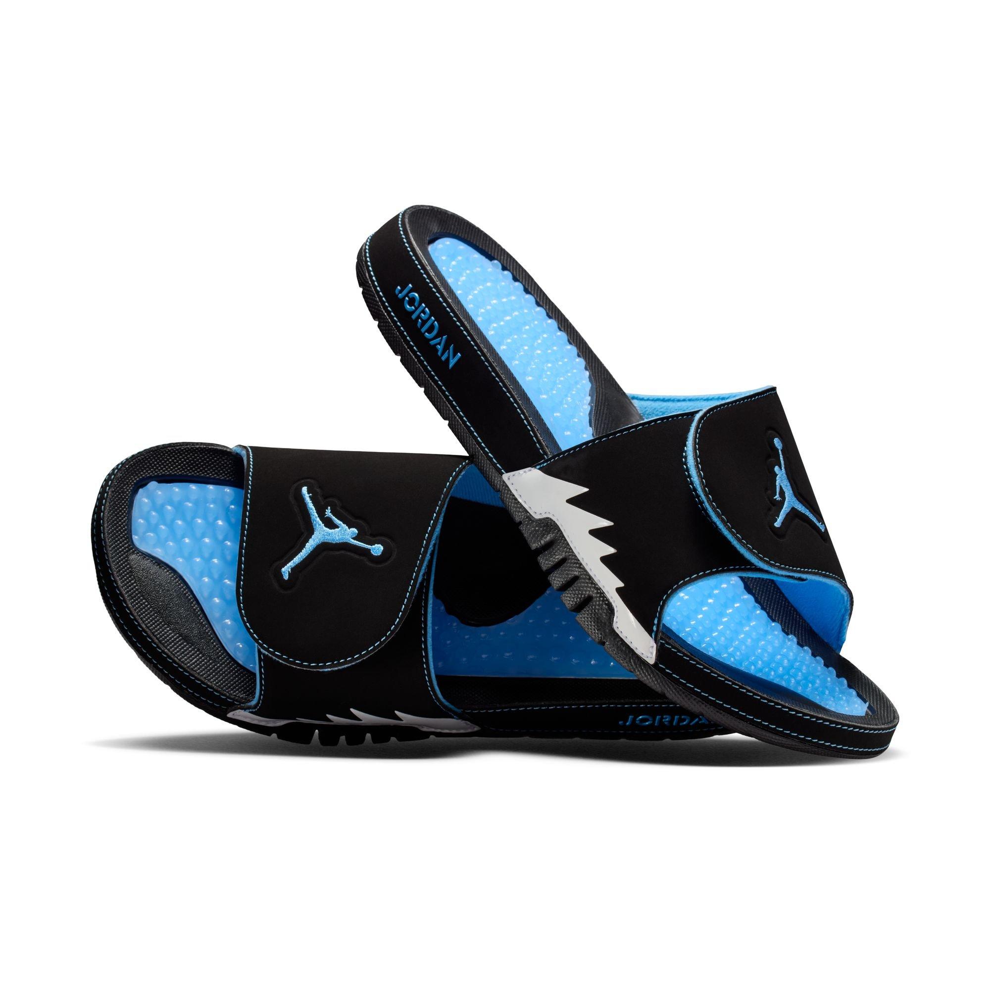 Jordan Hydro 5 Retro "Black/University Blue/White" Men's Slide - BLACK/BLUE Thumbnail View 5