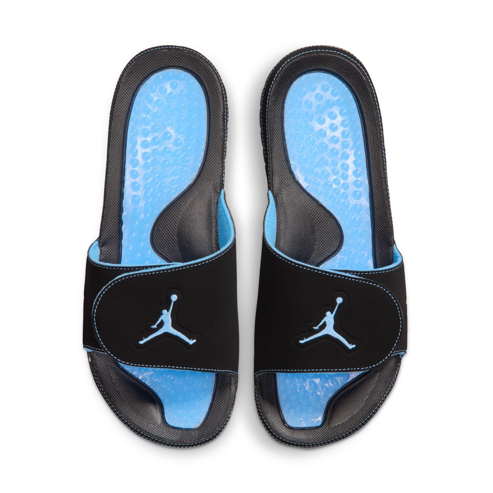 Jordan Hydro 5 Retro "Black/University Blue/White" Men's Slide - BLACK/BLUE Thumbnail View 6