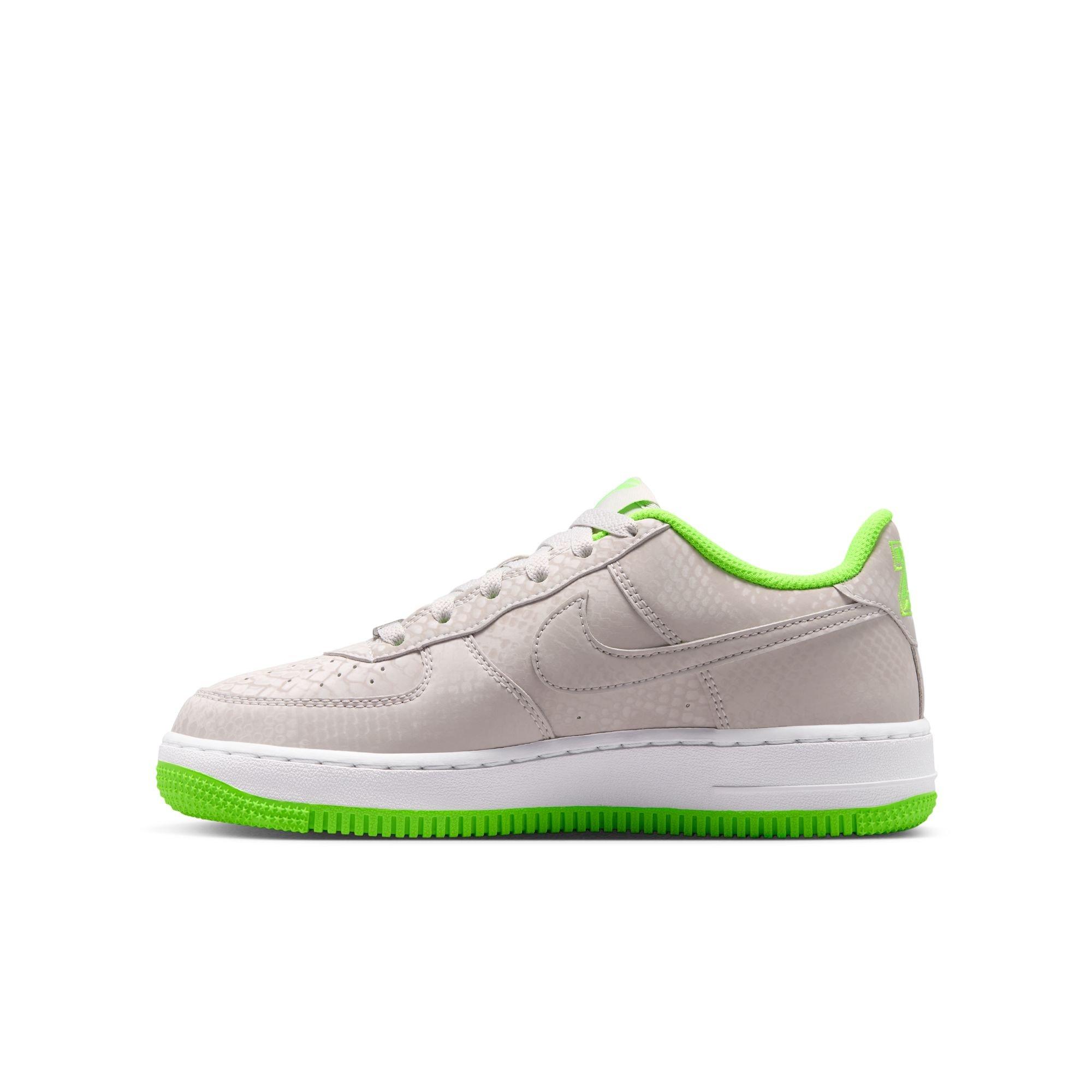 Nike Kobe Air Force 1 Low "Vast Grey" Grade School Kids' Shoe - VAST GREY/ELECTRIC GREEN/WHITE Thumbnail View 9