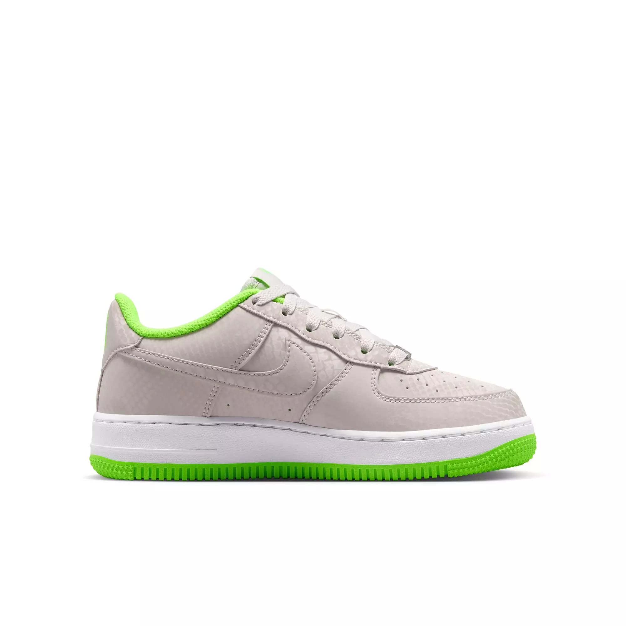 Nike Kobe Air Force 1 Low "Vast Grey" Grade School Kids' Shoe - VAST GREY/ELECTRIC GREEN/WHITE
