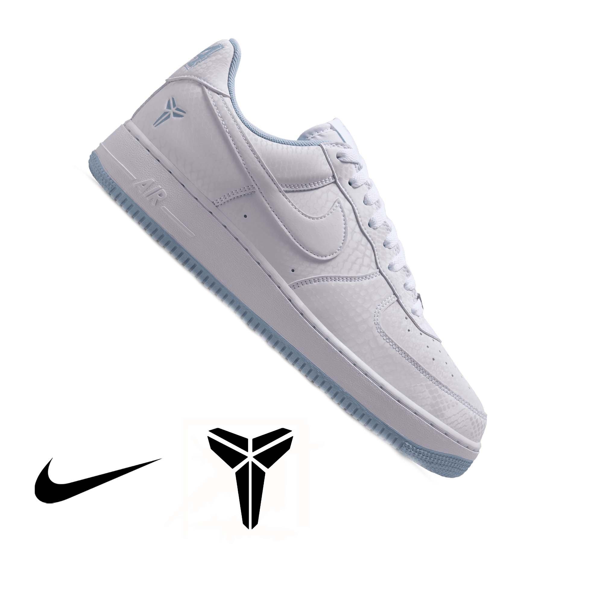 Nike Kobe Air Force 1 Low "Armory Blue" Men's Shoe - WHITE/ARMORY BLUE