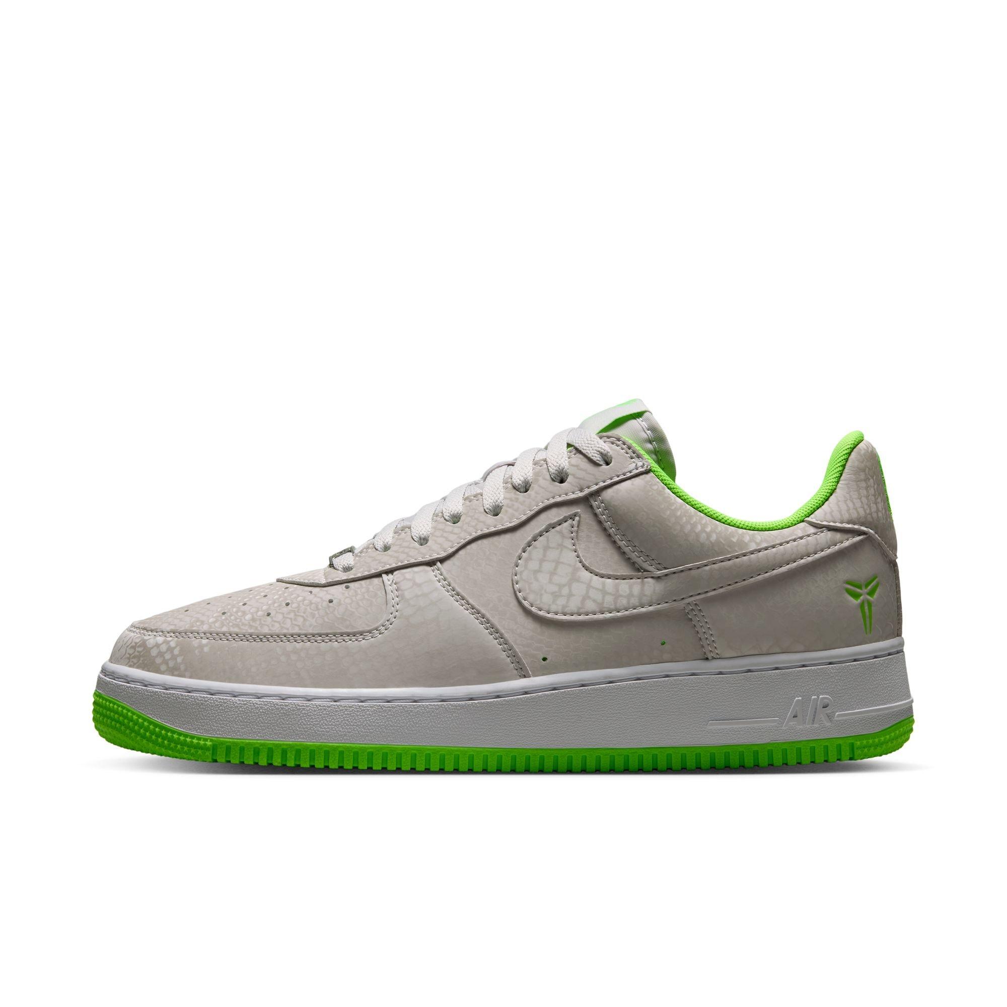 Nike Kobe Air Force 1 Low "Electric Green" Men's Shoe - VAST GREY/ELECTRIC GREEN/WHITE Thumbnail View 9