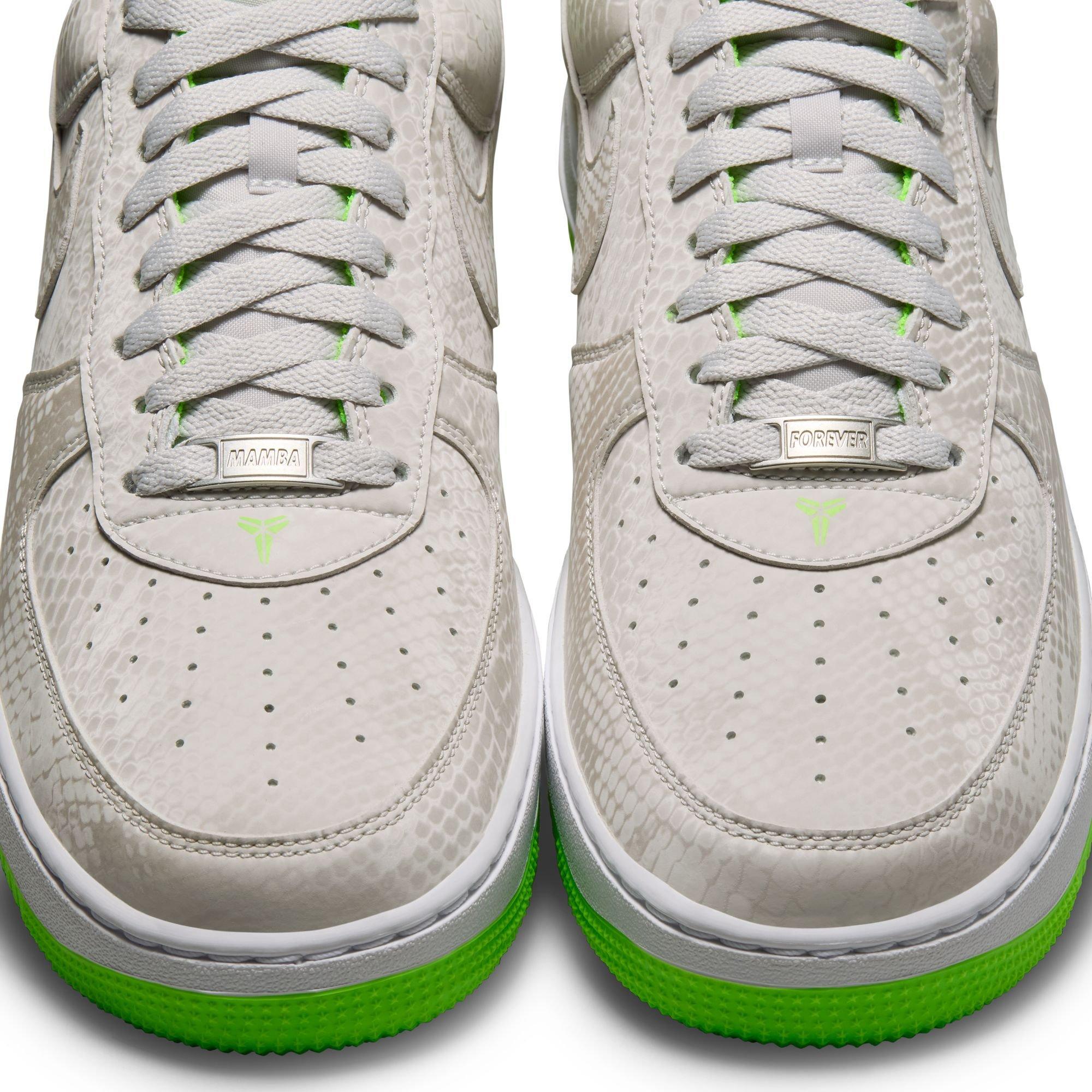 Nike Kobe Air Force 1 Low "Electric Green" Men's Shoe - VAST GREY/ELECTRIC GREEN/WHITE Thumbnail View 7