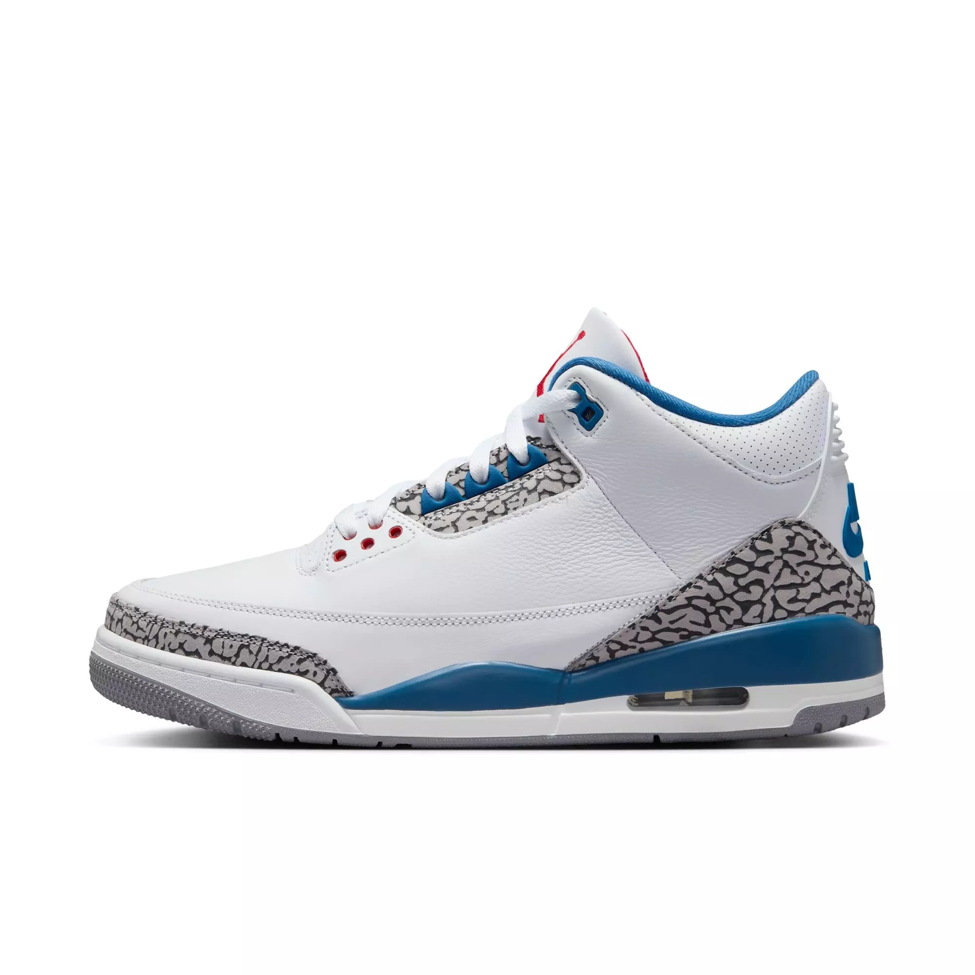 Jordan 3 Retro "True Blue" Men's Shoe - WHITE/FIRE RED/TRUE BLUE