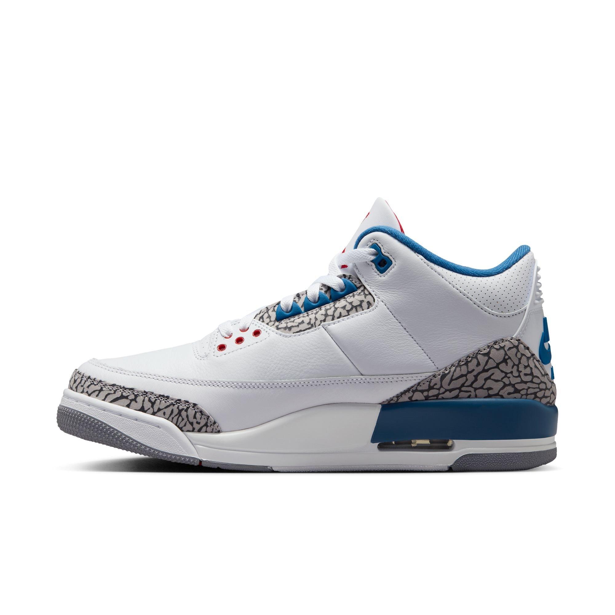 Jordan 3 Retro "True Blue" Men's Shoe - WHITE/FIRE RED/TRUE BLUE Thumbnail View 5