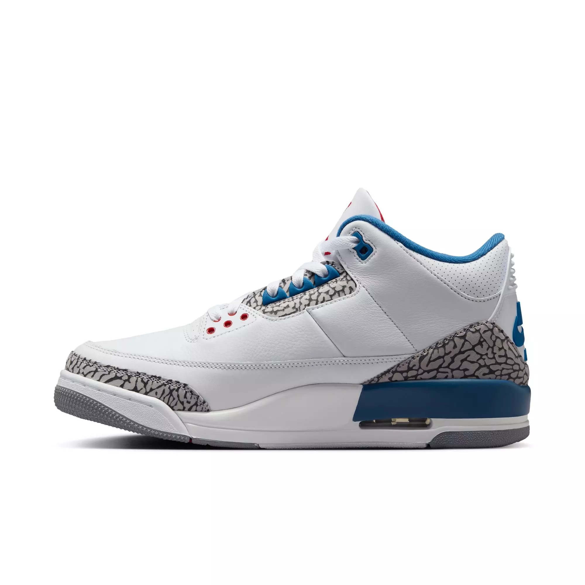 Jordan 3 Retro "True Blue" Men's Shoe - WHITE/FIRE RED/TRUE BLUE