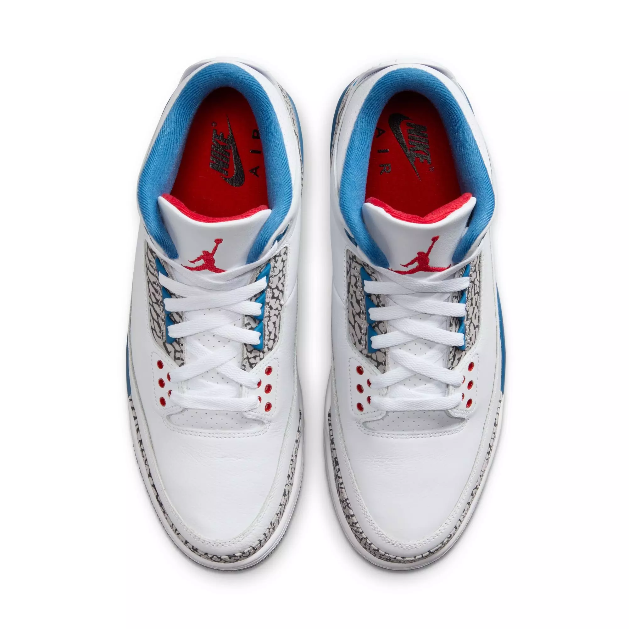 Jordan 3 Retro "True Blue" Men's Shoe - WHITE/FIRE RED/TRUE BLUE