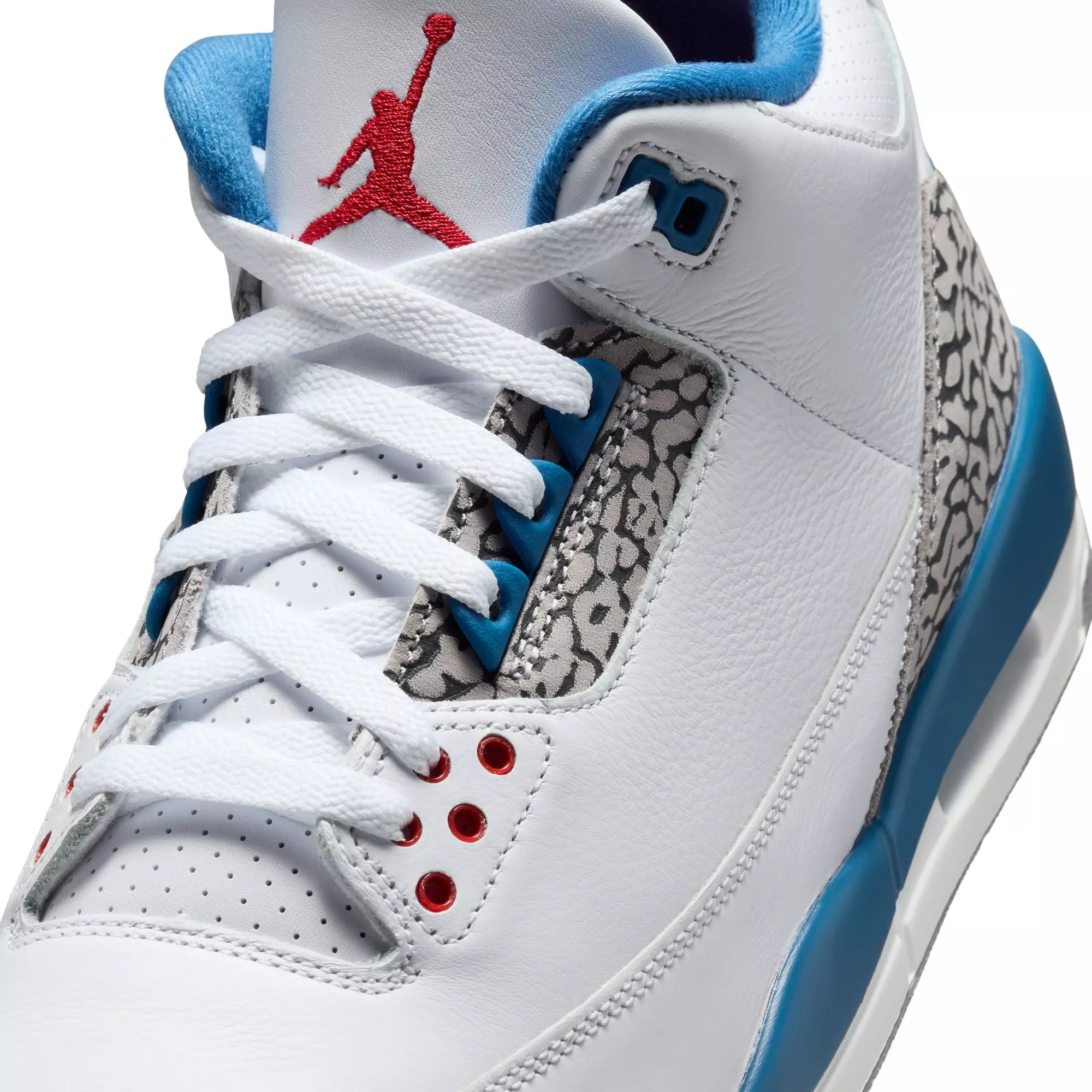 Jordan 3 Retro "True Blue" Men's Shoe - WHITE/FIRE RED/TRUE BLUE