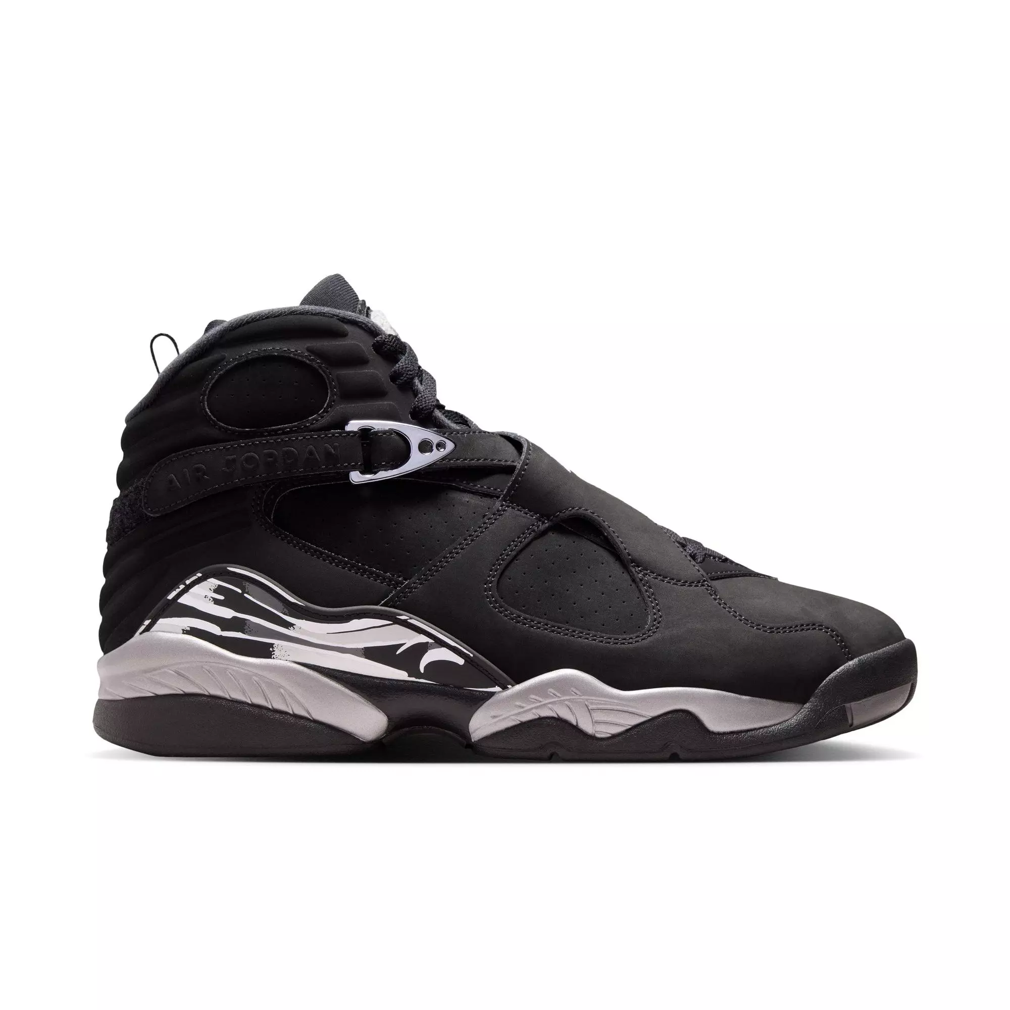 Jordan 8 Retro "Chrome" Men's Shoe - BLACK/WHITE/LT GRAPHITE