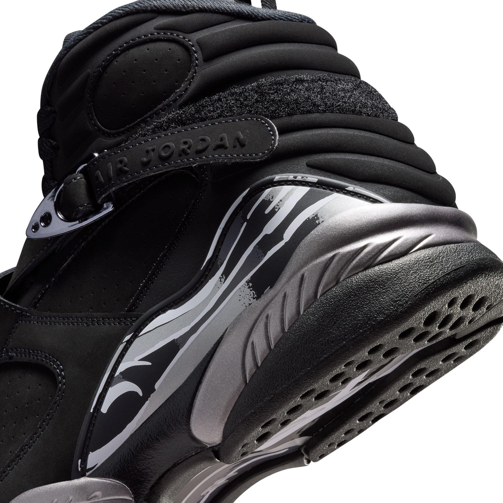 Jordan 8 Retro "Chrome" Men's Shoe - BLACK/WHITE/LT GRAPHITE
