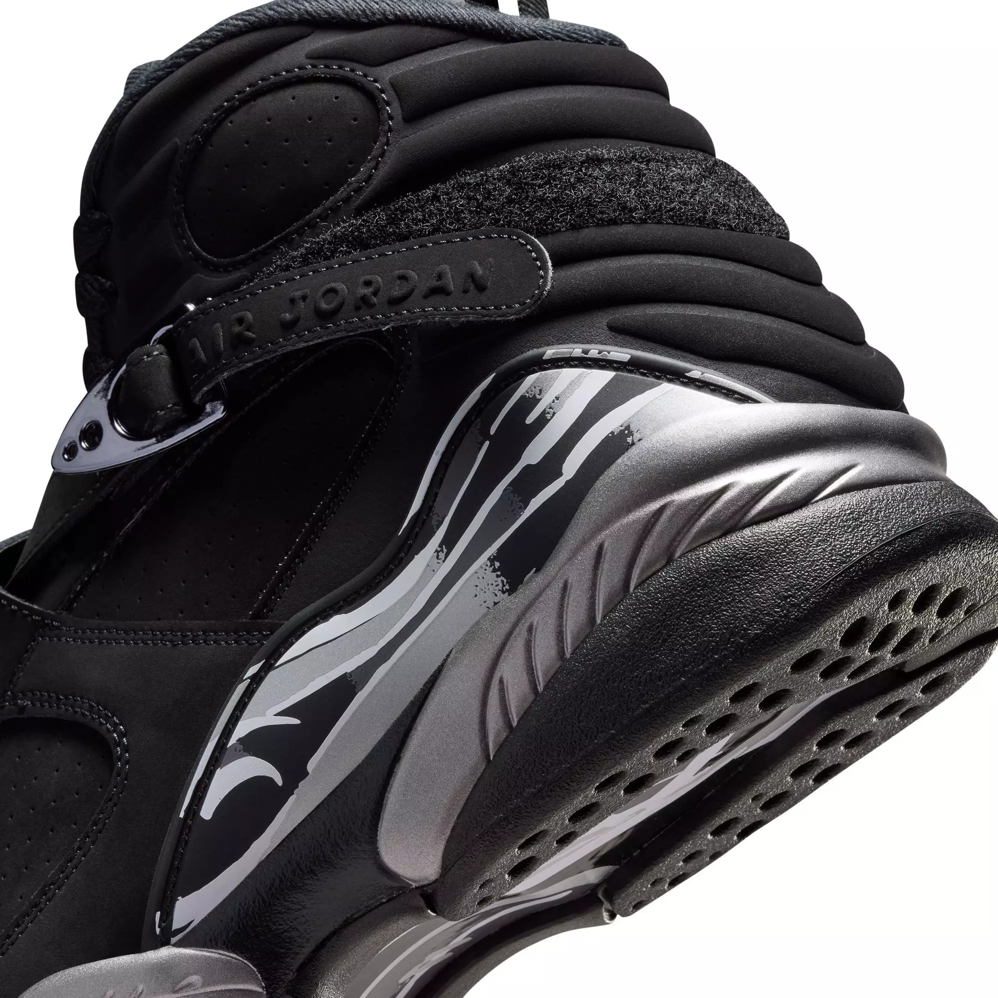 Jordan 8 Retro "Chrome" Men's Shoe - BLACK/WHITE/LT GRAPHITE