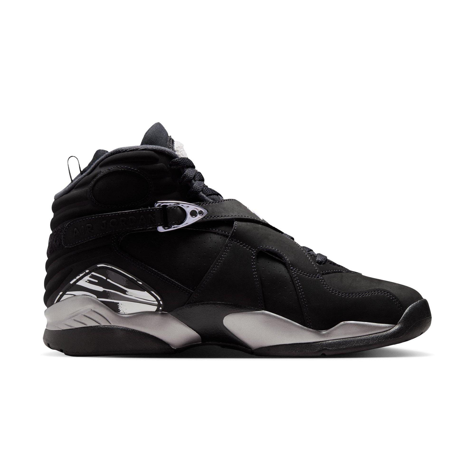 Jordan 8 Retro "Chrome" Men's Shoe - BLACK/WHITE/LT GRAPHITE