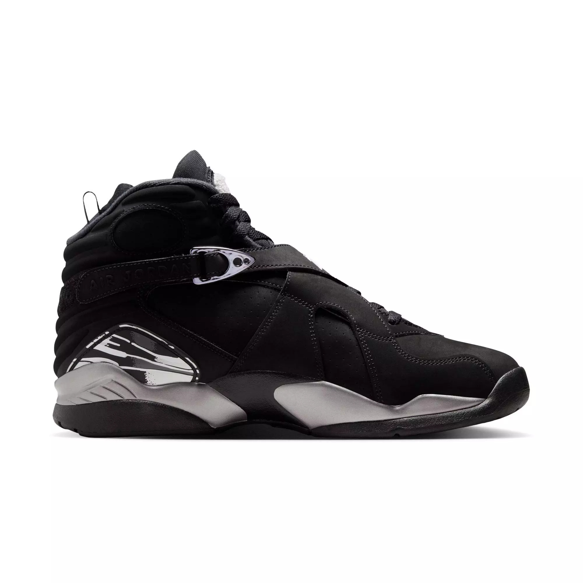 Jordan 8 Retro "Chrome" Men's Shoe - BLACK/WHITE/LT GRAPHITE