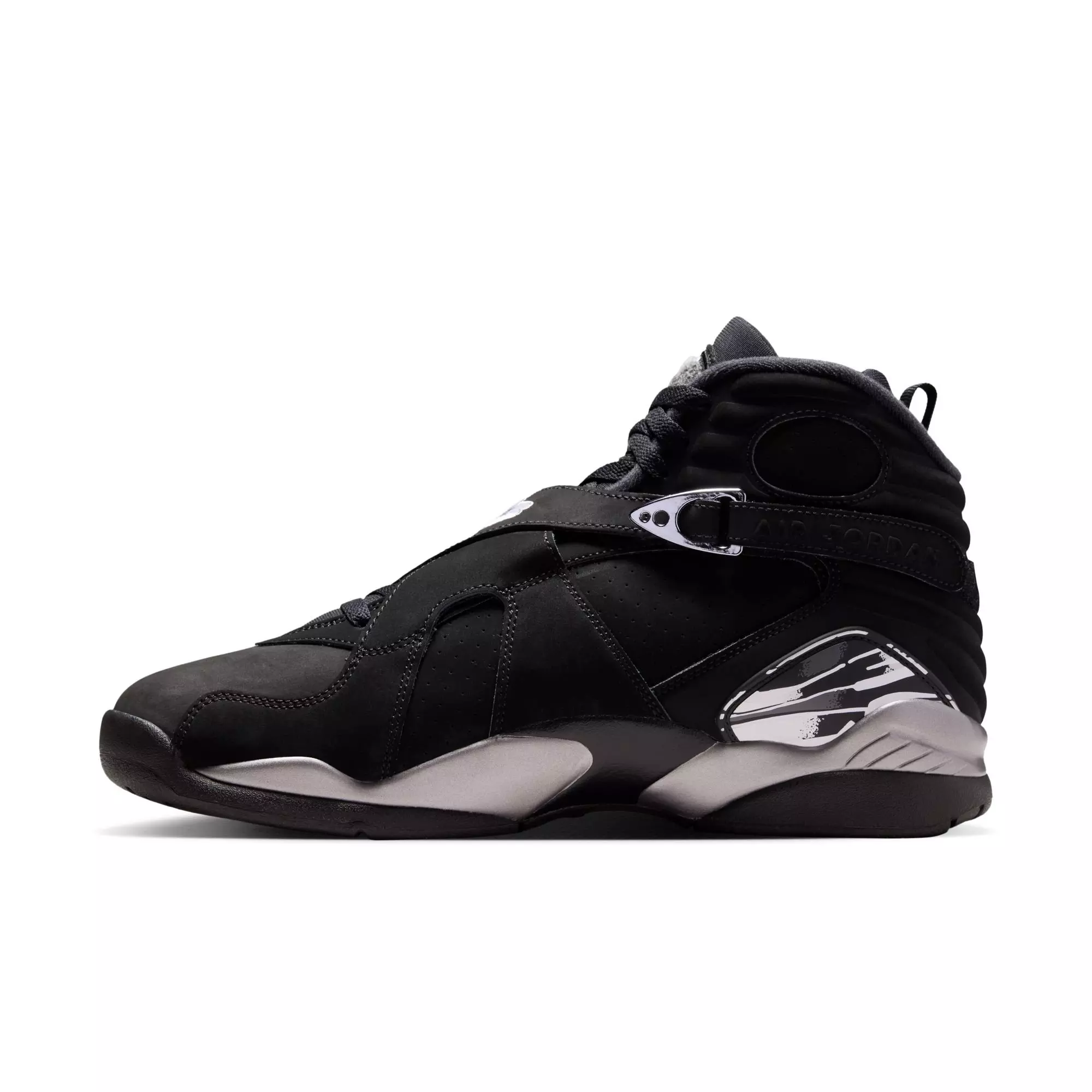 Jordan 8 Retro "Chrome" Men's Shoe - BLACK/WHITE/LT GRAPHITE