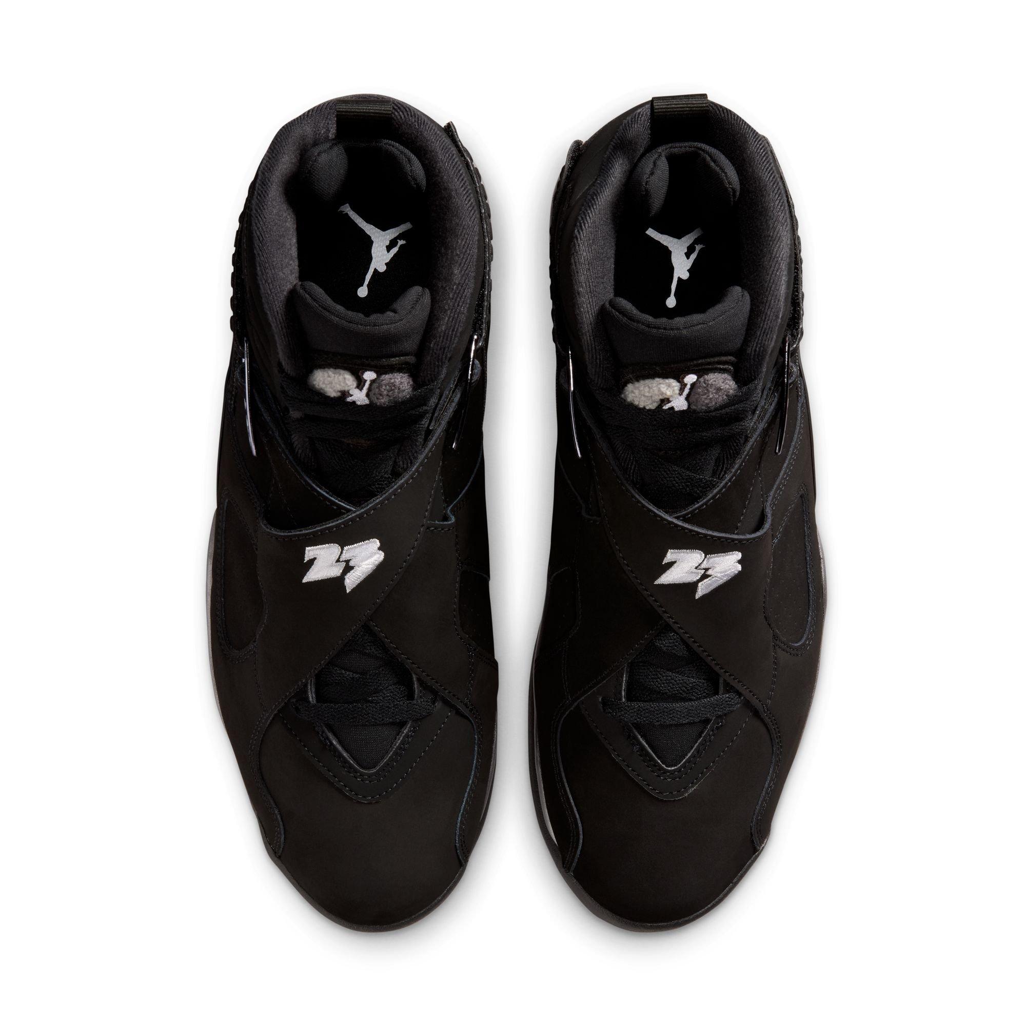 Jordan 8 Retro "Chrome" Men's Shoe - BLACK/WHITE/LT GRAPHITE