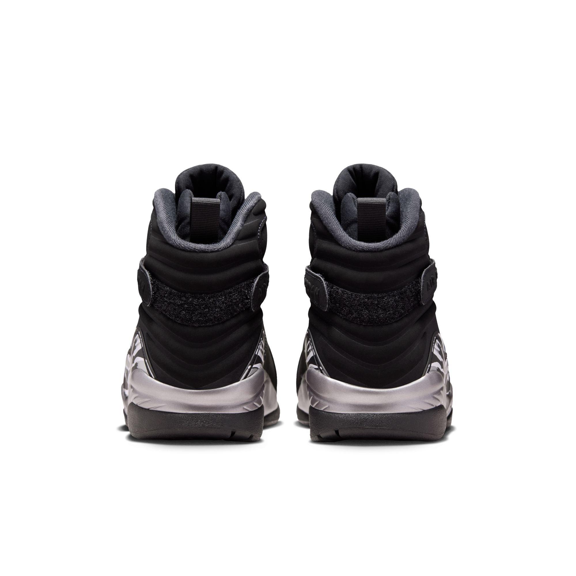 Jordan 8 Retro "Chrome" Men's Shoe - BLACK/WHITE/LT GRAPHITE