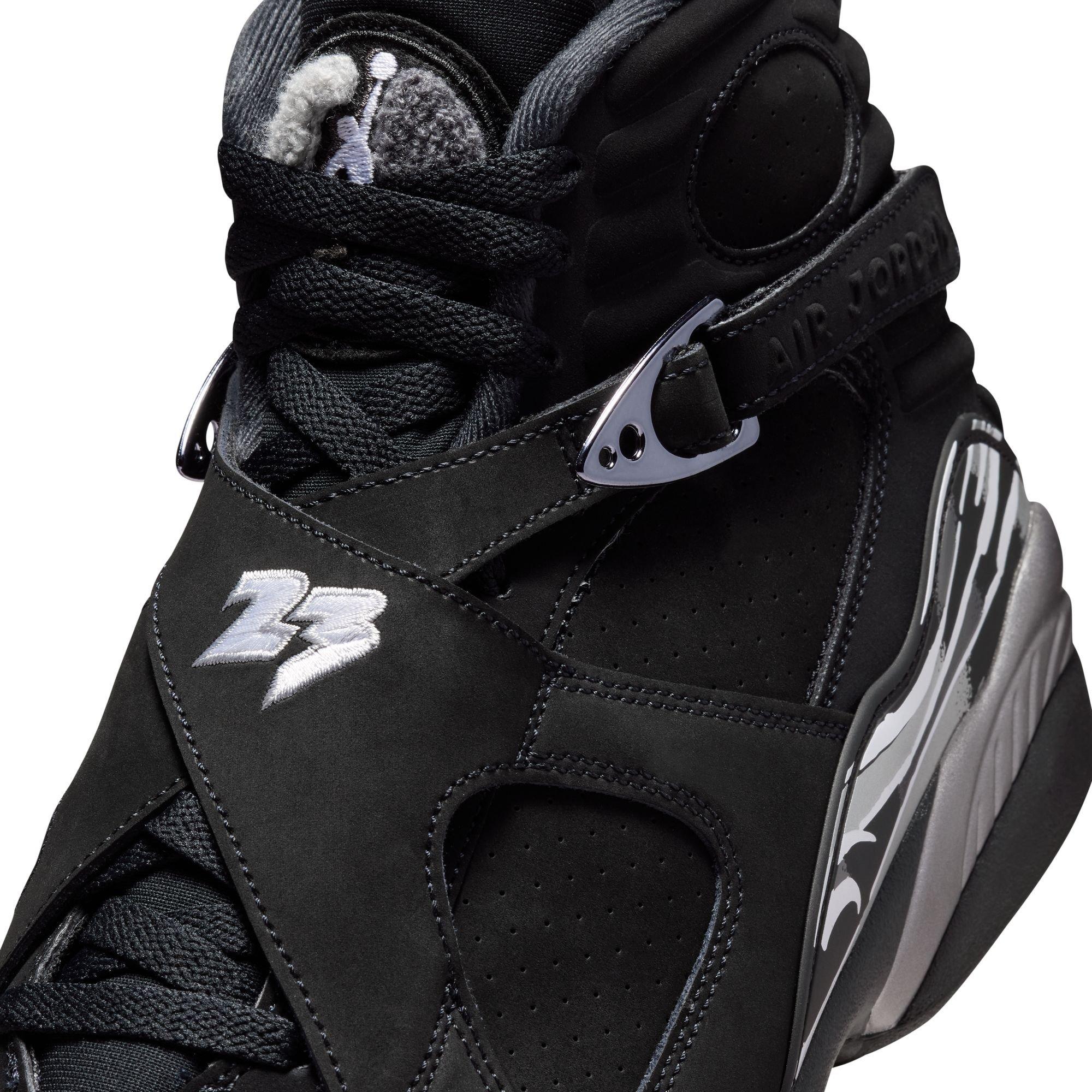 Jordan 8 Retro "Chrome" Men's Shoe - BLACK/WHITE/LT GRAPHITE