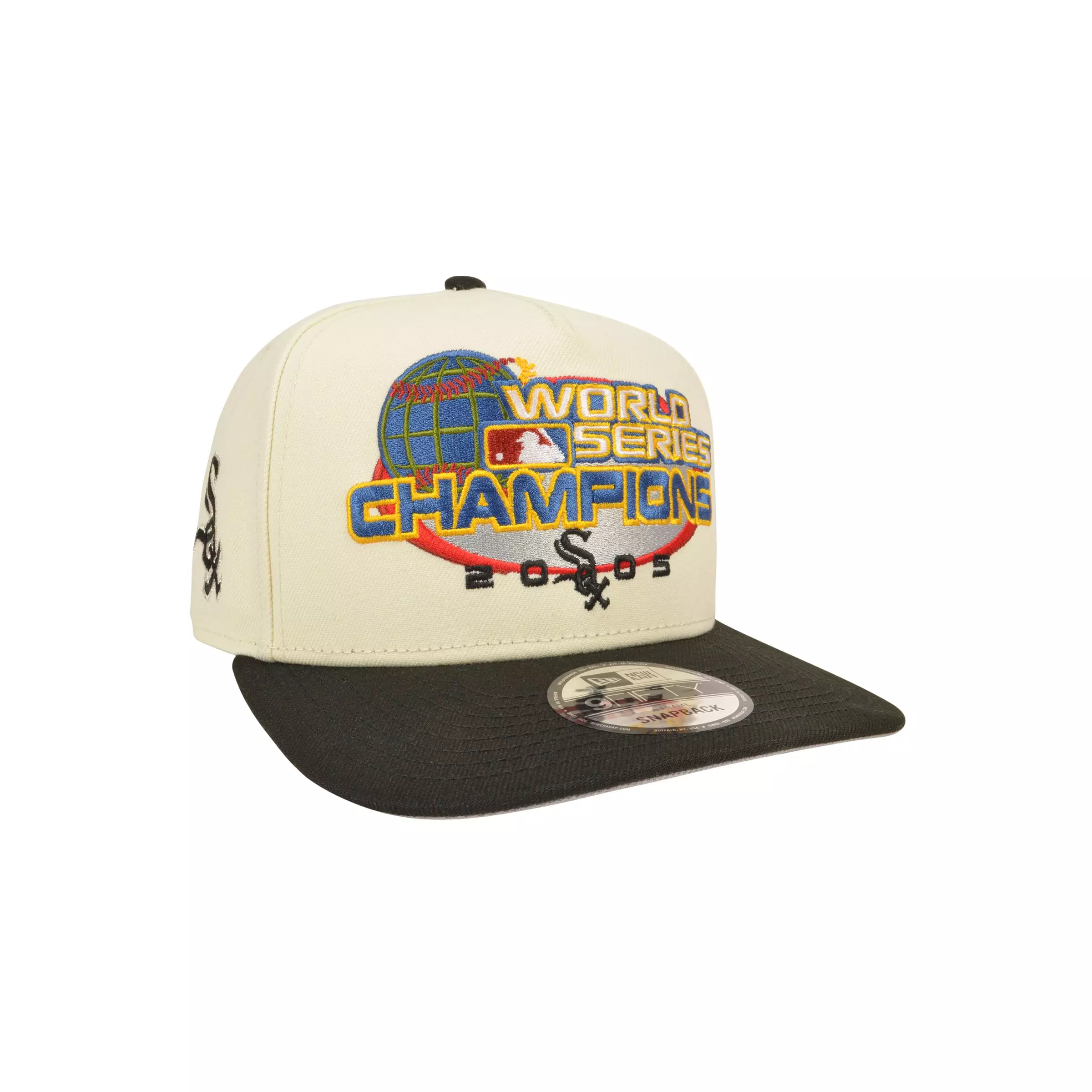 New Era Chicago White Sox 9FIFTY A-Frame 2005 World Series Snapback Hat - Black - BLACK