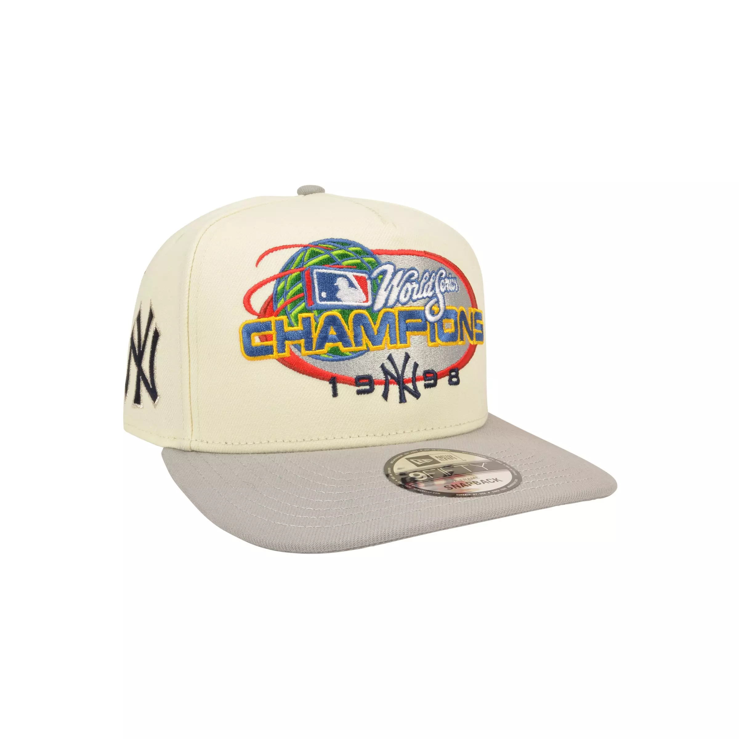 New Era New York Yankees 9FIFTY A-Frame 1998 World Series Snapback Hat - Grey - GREY