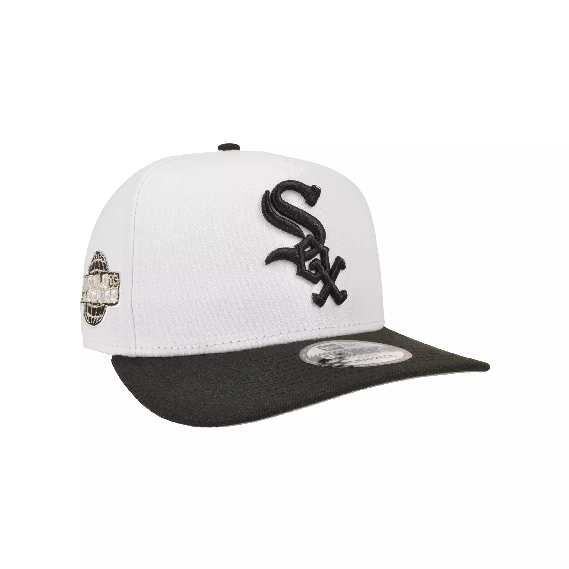 New Era Chicago White Sox 9FIFTY A-Frame 2 Tone Snapback Hat-White/Black - WHITE/BLACK