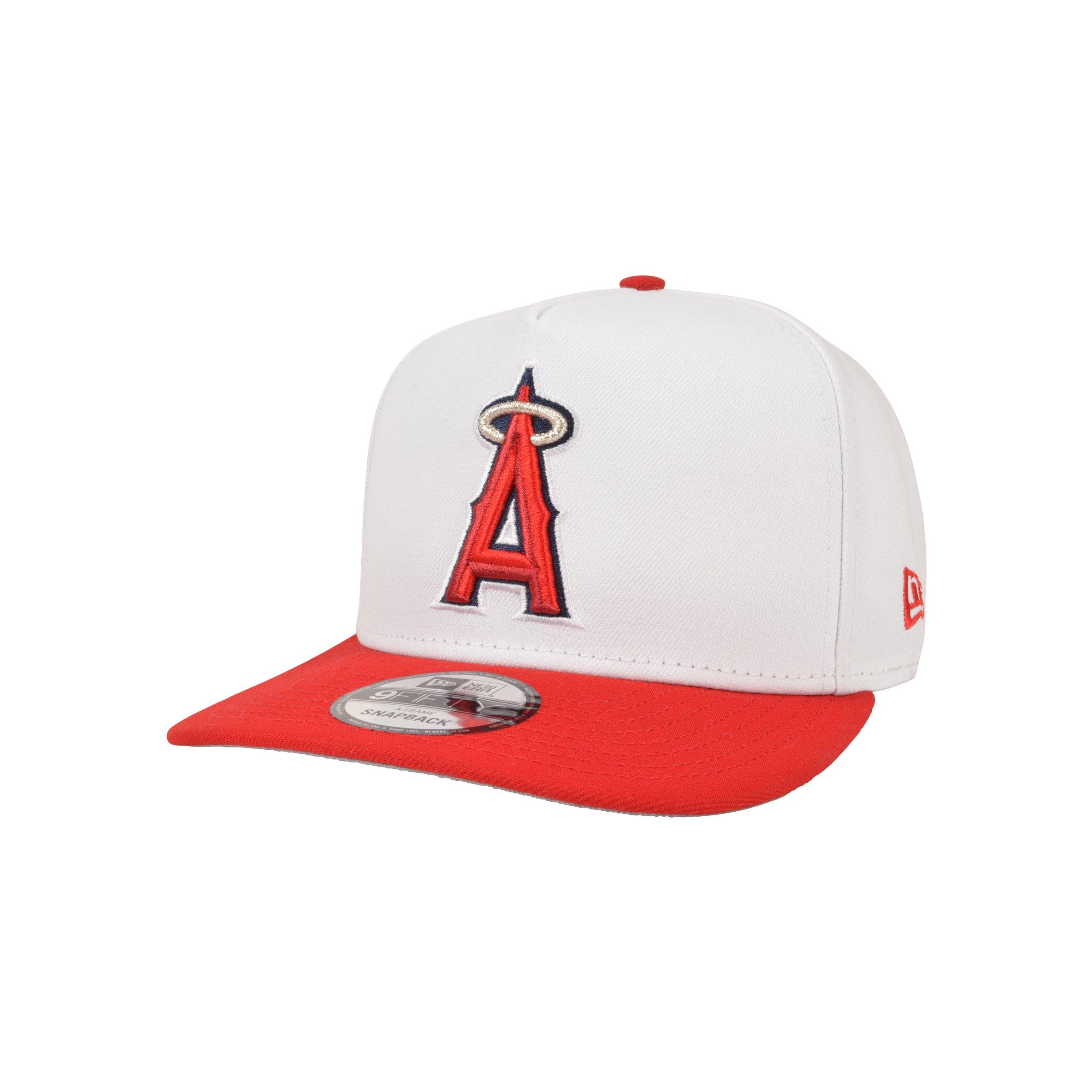New Era Los Angeles Angels 9FIFTY A-Frame 2 Tone Snapback Hat-White/Red - WHITE/RED Thumbnail View 1