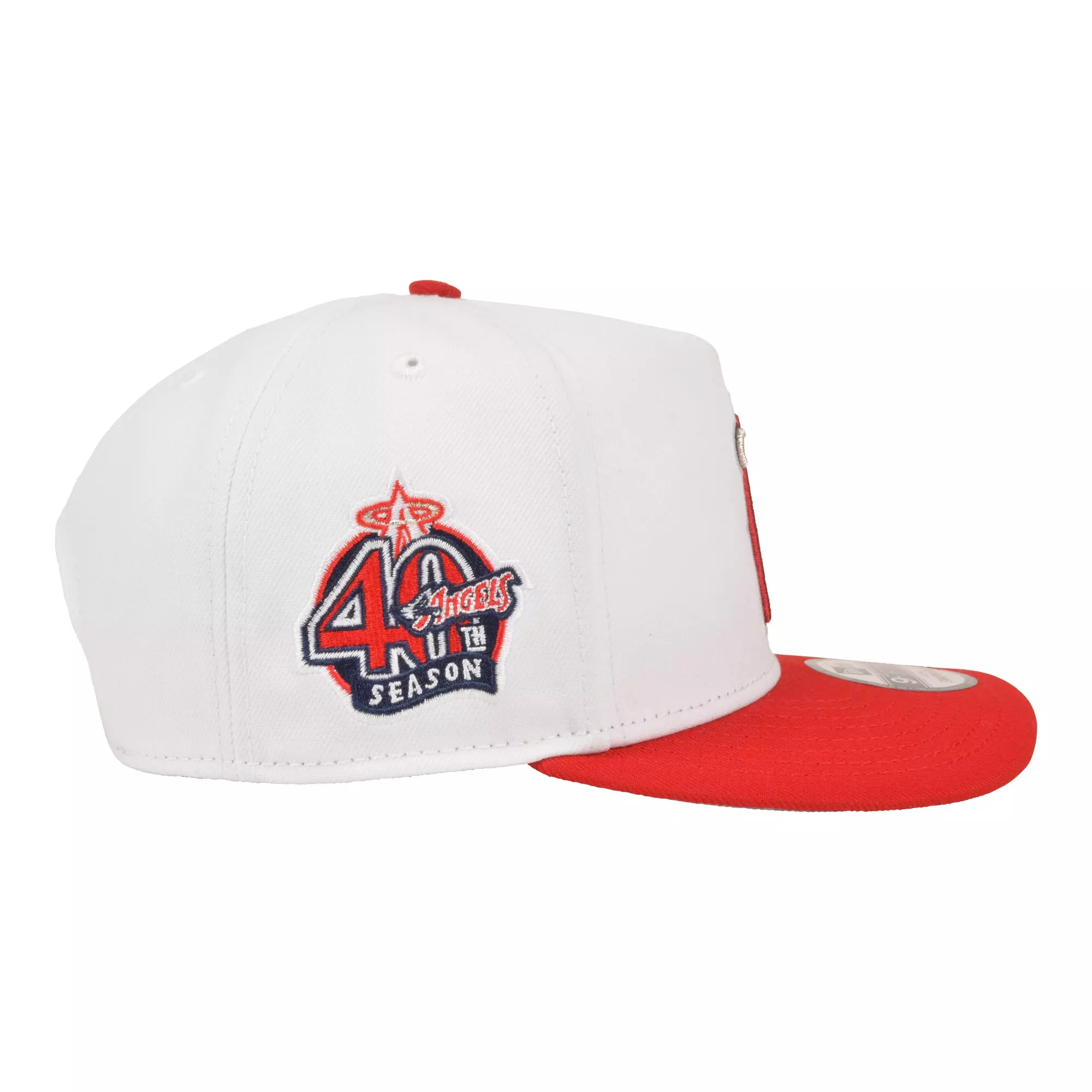 New Era Los Angeles Angels 9FIFTY A-Frame 2 Tone Snapback Hat-White/Red - WHITE/RED