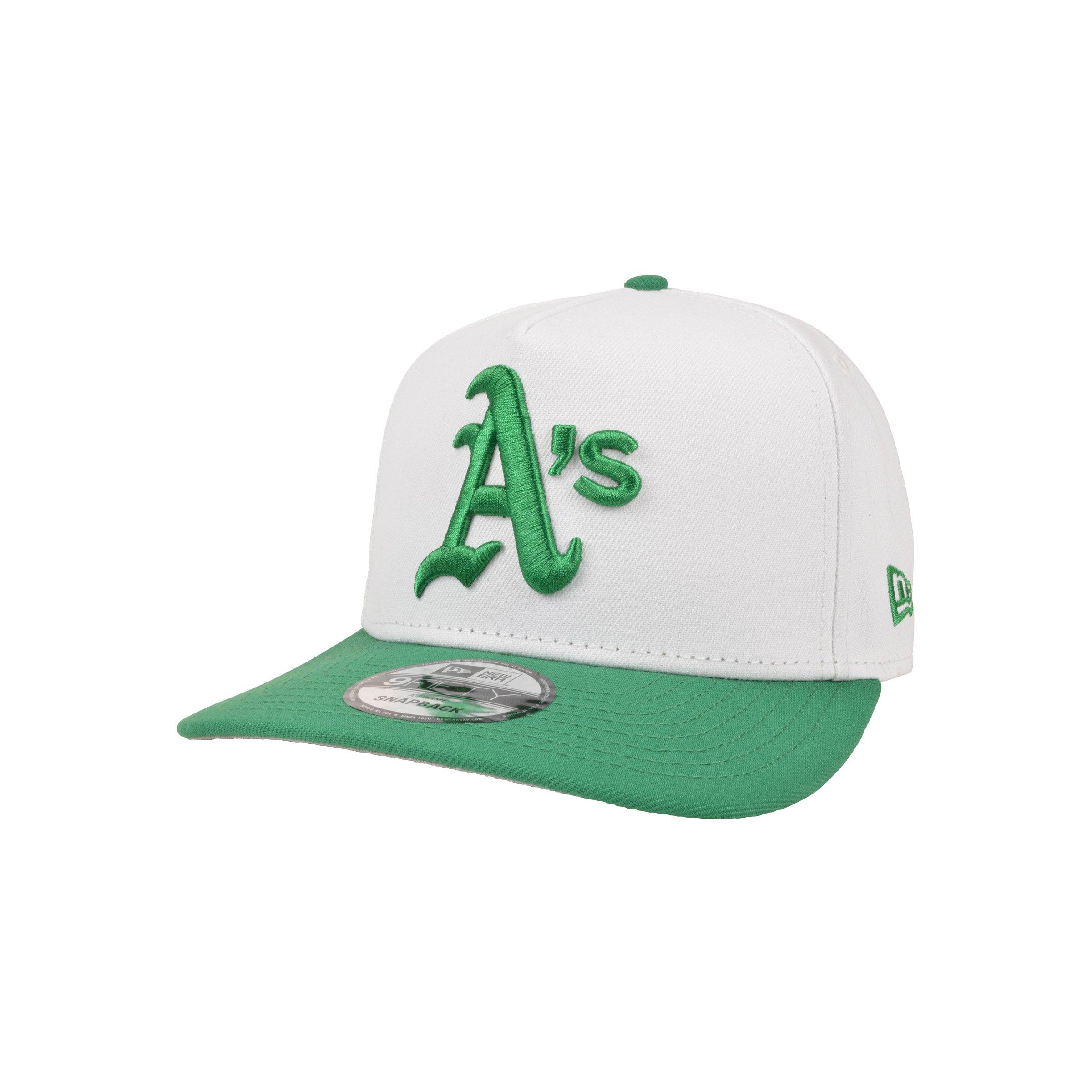 New Era Oakland Athletics 9FIFTY A-Frame 2 Tone Snapback Hat-White/Green - WHITE/GREEN Thumbnail View 1