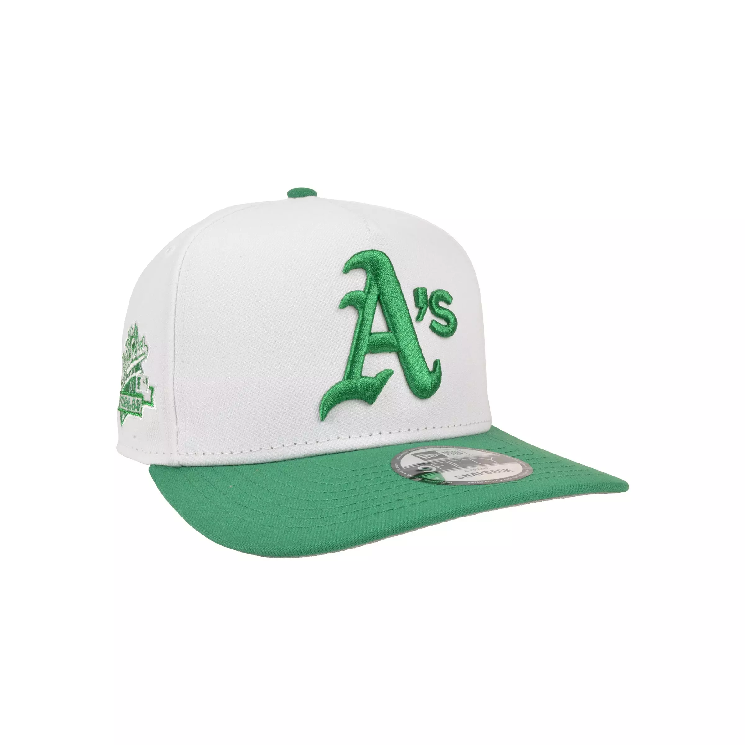 New Era Oakland Athletics 9FIFTY A-Frame 2 Tone Snapback Hat-White/Green - WHITE/GREEN