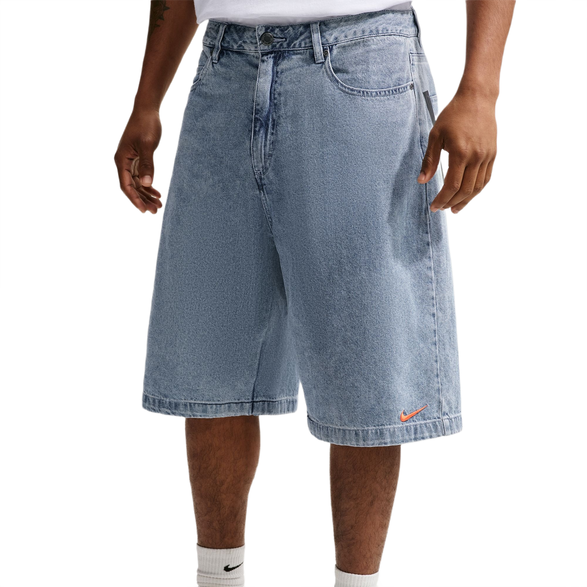 Nike Men's "Your Message Here" Indigo Denim Shorts - BLUE Thumbnail View 3