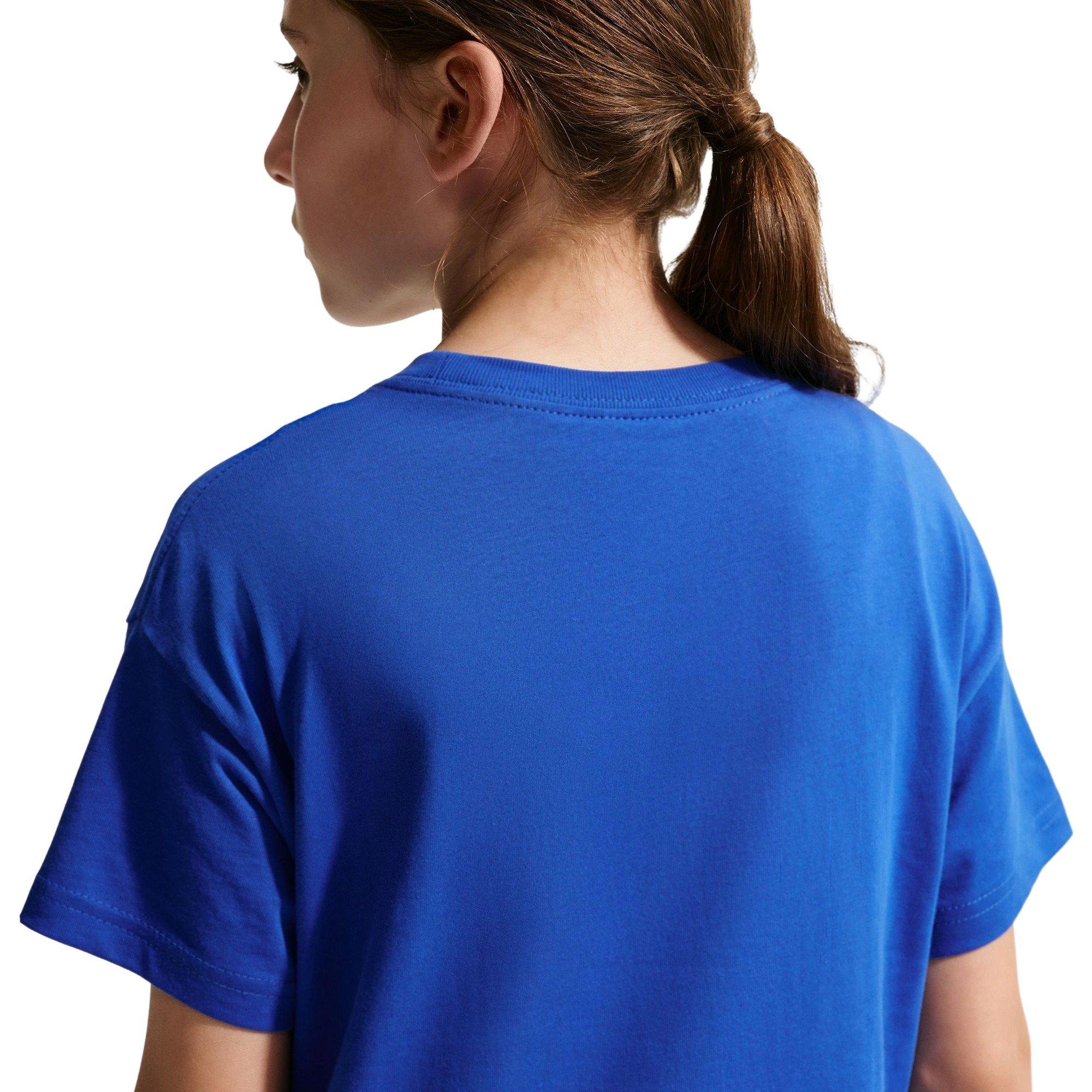 Nike Big Kids' Sportswear Logo Tee - Game Royal - BLUE Thumbnail View 4