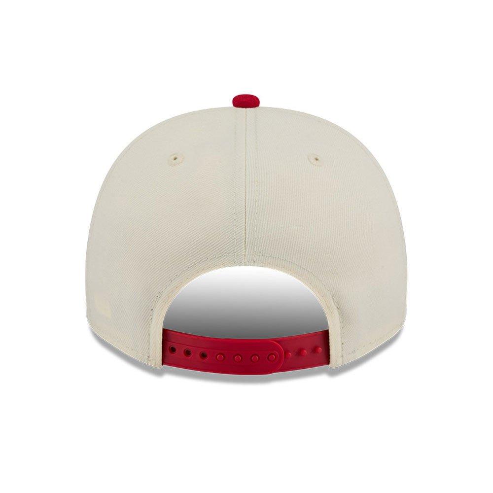 New Era Atlanta Hawks 9FIFTY A-Frame Hardwood Classic Cream/Red Snapback Hat