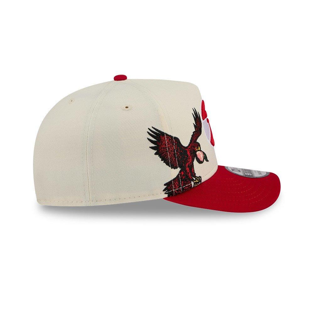 New Era Atlanta Hawks 9FIFTY A-Frame Hardwood Classic Cream/Red Snapback Hat