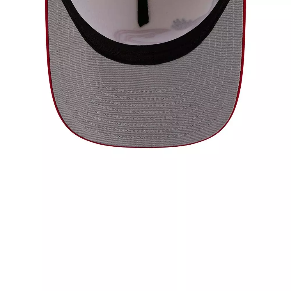 New Era Atlanta Hawks 9FIFTY A-Frame Hardwood Classic Snapback Hat - Cream/Red - CREAM