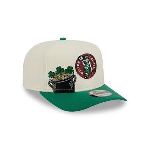 New Era Boston Celtics 9FIFTY A-Frame Hardwood Classic Snapback Hat-Cream/Green
