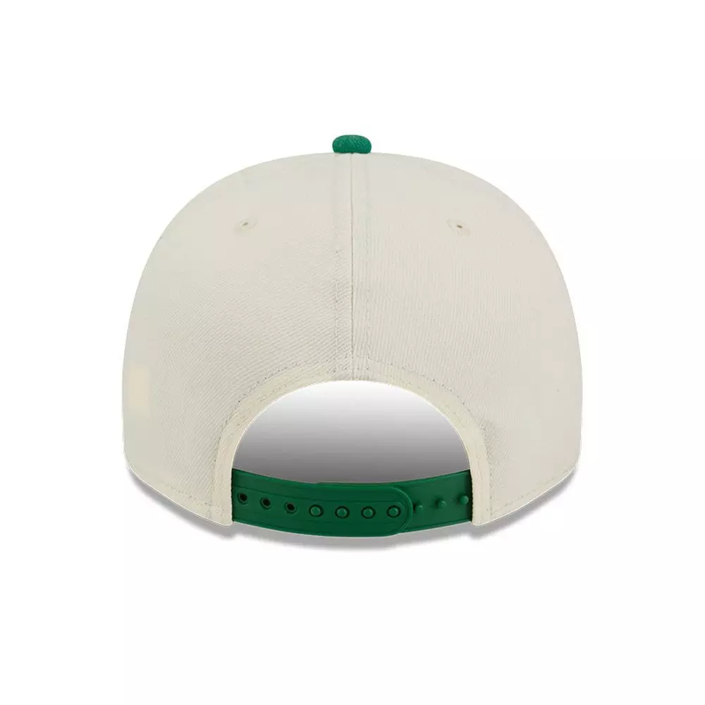 New Era Boston Celtics 9FIFTY A-Frame Hardwood Classic Snapback Hat - Cream/Green - CREAM