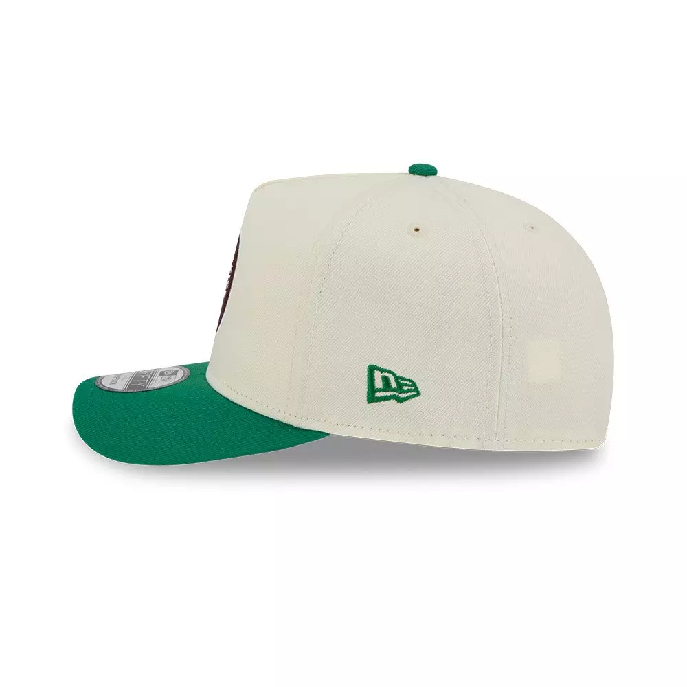 New Era Boston Celtics 9FIFTY A-Frame Hardwood Classic Snapback Hat - Cream/Green - CREAM