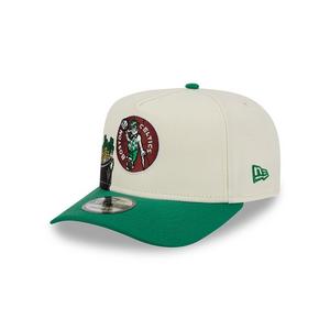 New Era Boston Celtics 9FIFTY A-Frame Hardwood Classic Snapback Hat-Cream/Green